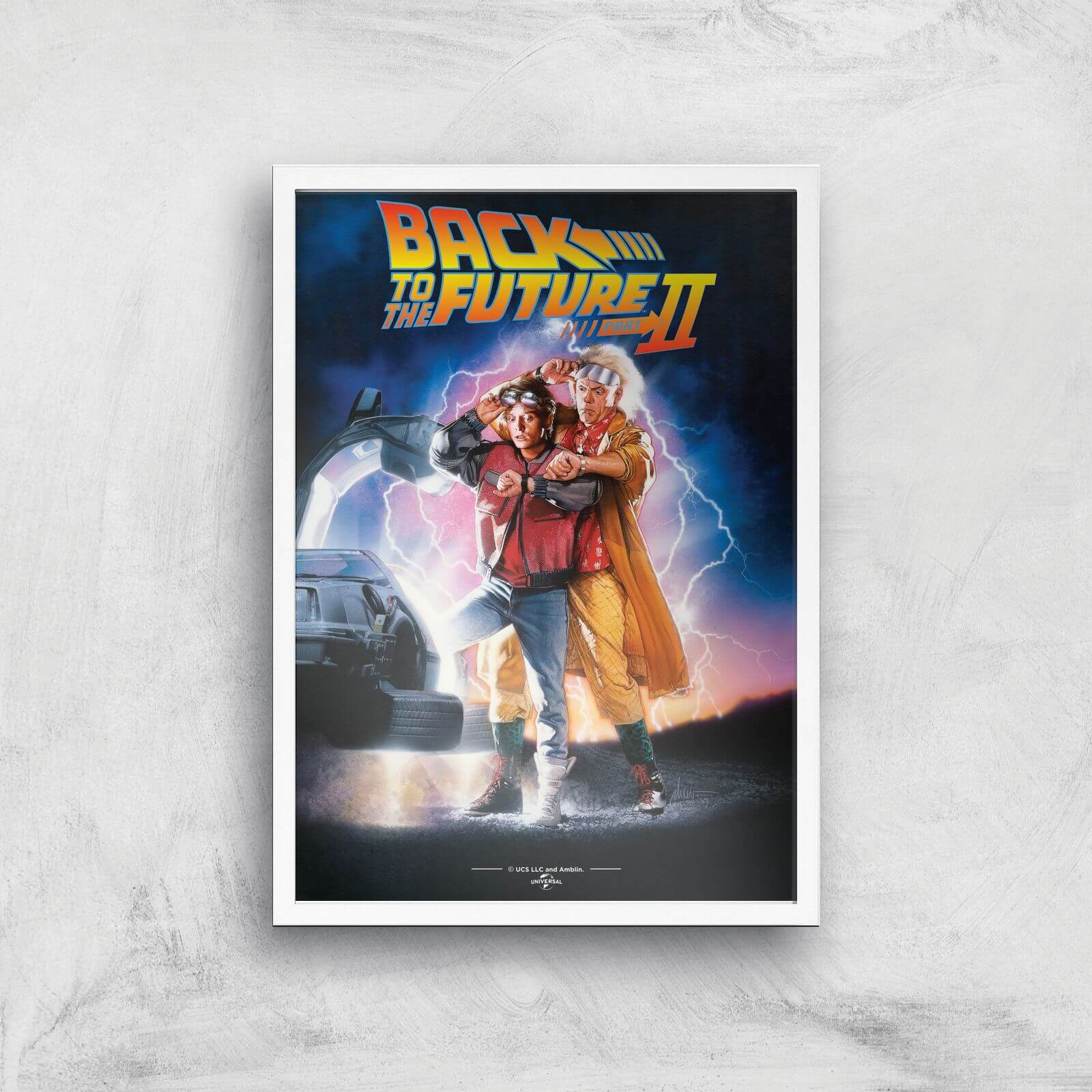 Poster Artistico Ritorno al Futuro Parte 2 - A3 - White Frame