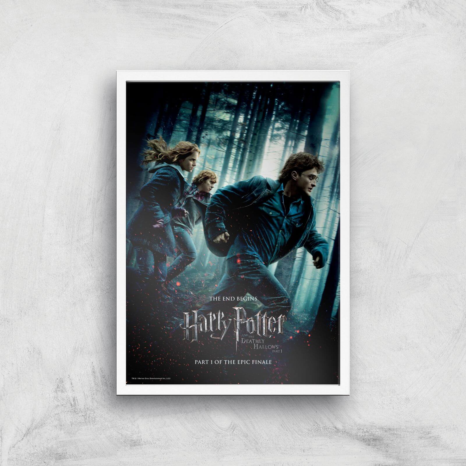 Harry Potter and the Deathly Hallows Part 1 Giclee Art Print - A3 - White Frame