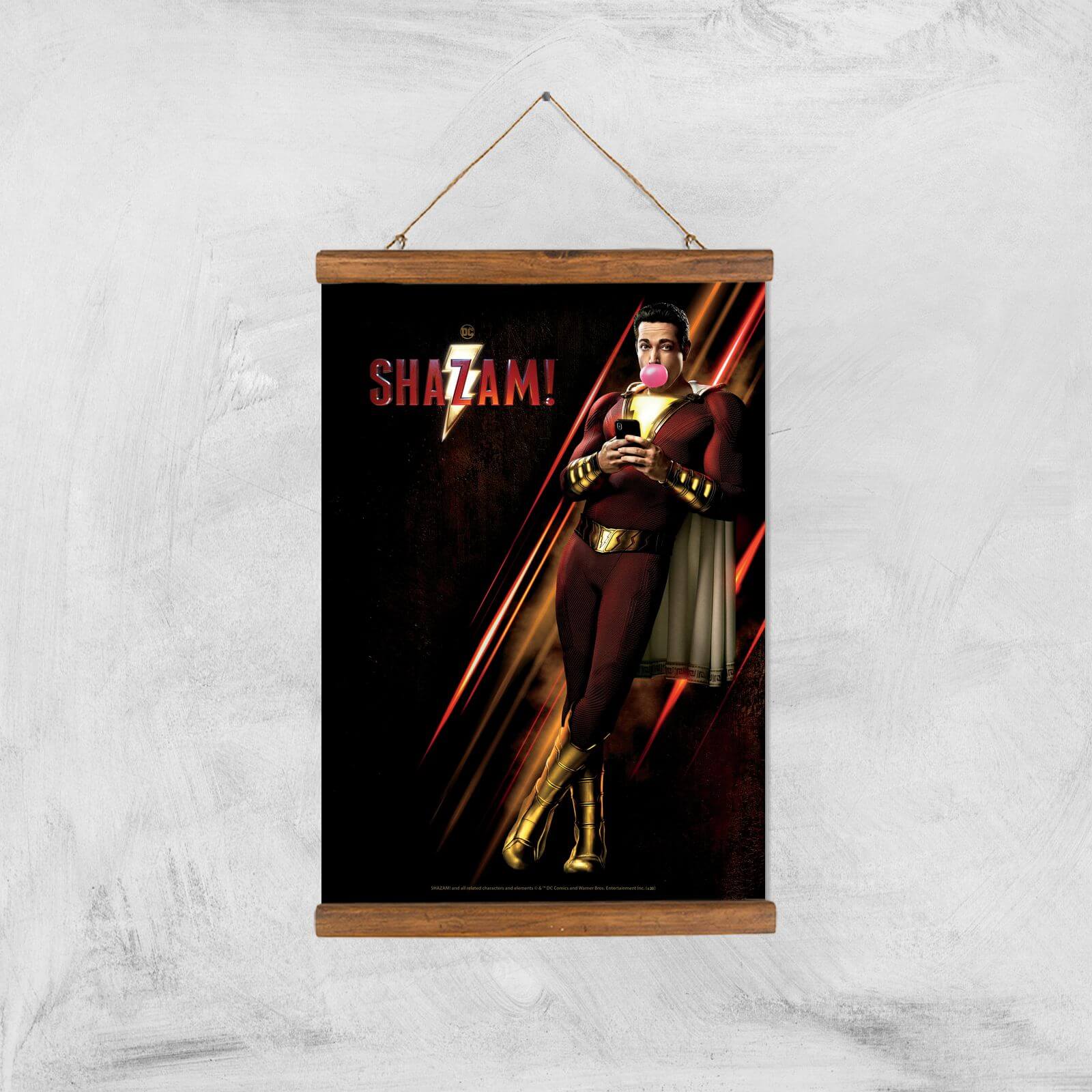 DC Shazam! Giclee Art Print - A3 - Wooden Hanger