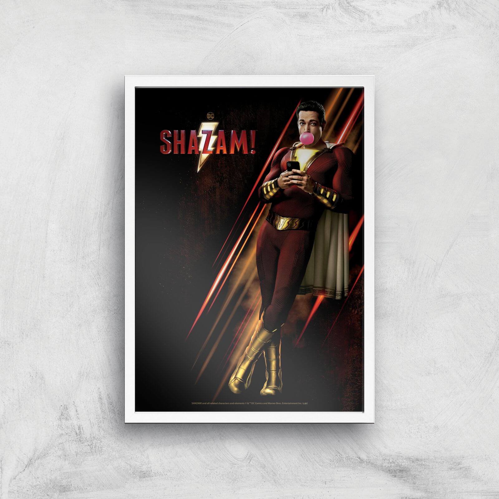 DC Shazam! Giclee Art Print - A3 - White Frame