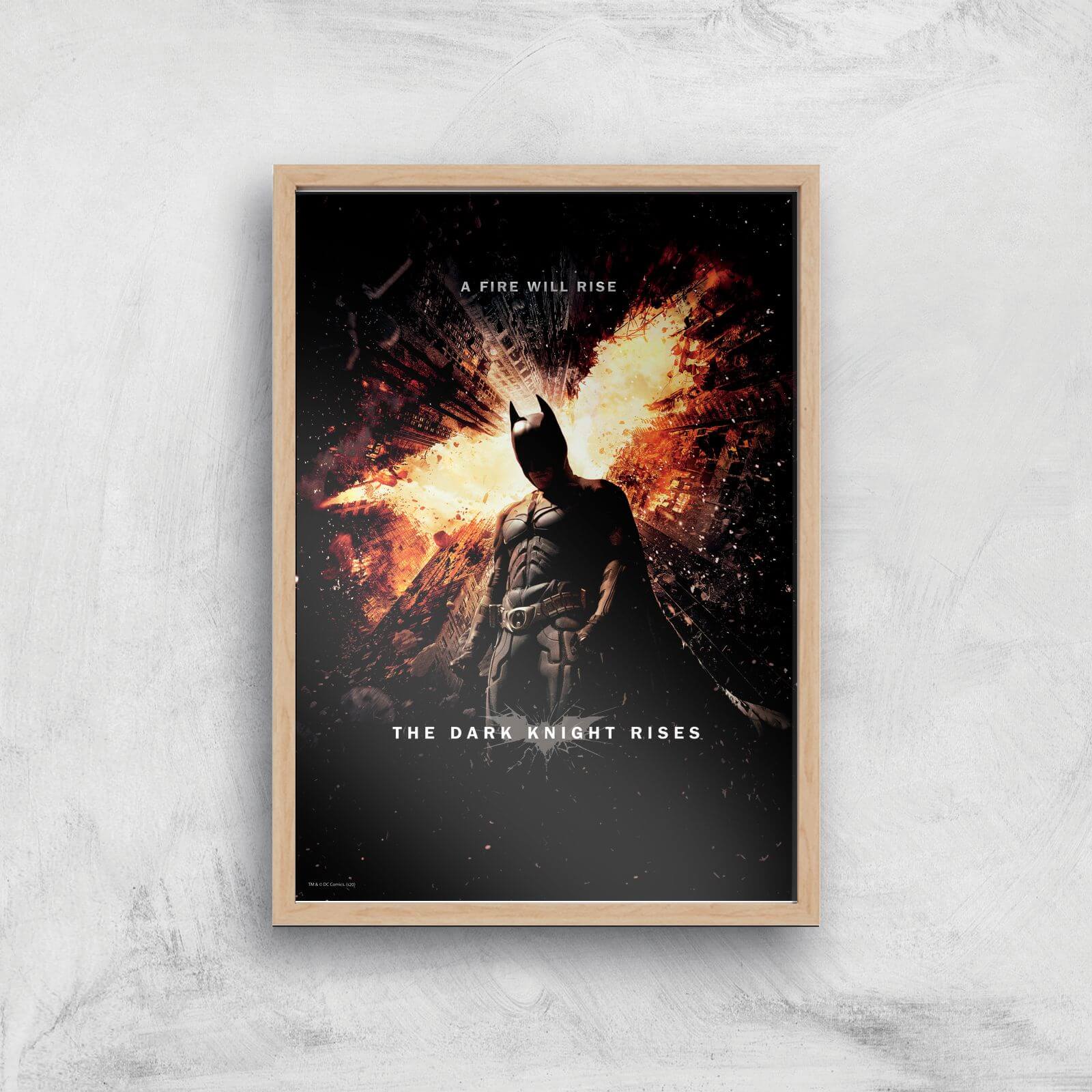 

The Dark Knight Rises Giclee Art Print - A4 - Wooden Frame