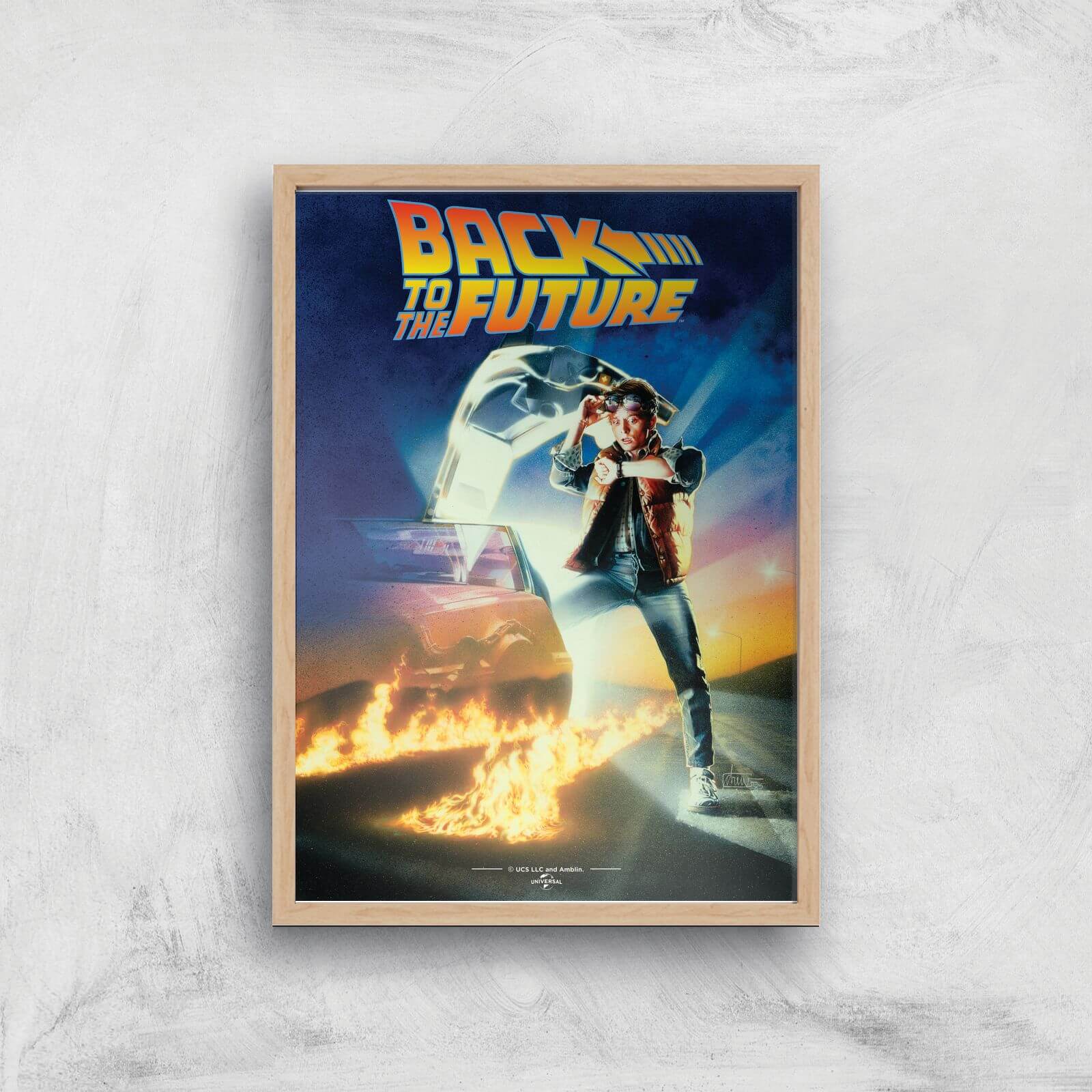 Back To The Future Part 1 Giclee Art Print - A4 - Wooden Frame