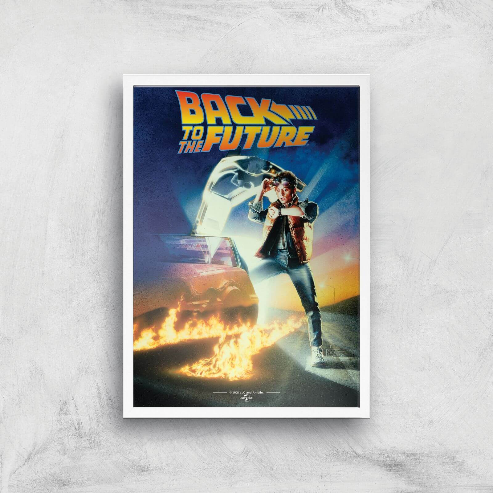 Back To The Future Part 1 Giclee Art Print - A3 - White Frame