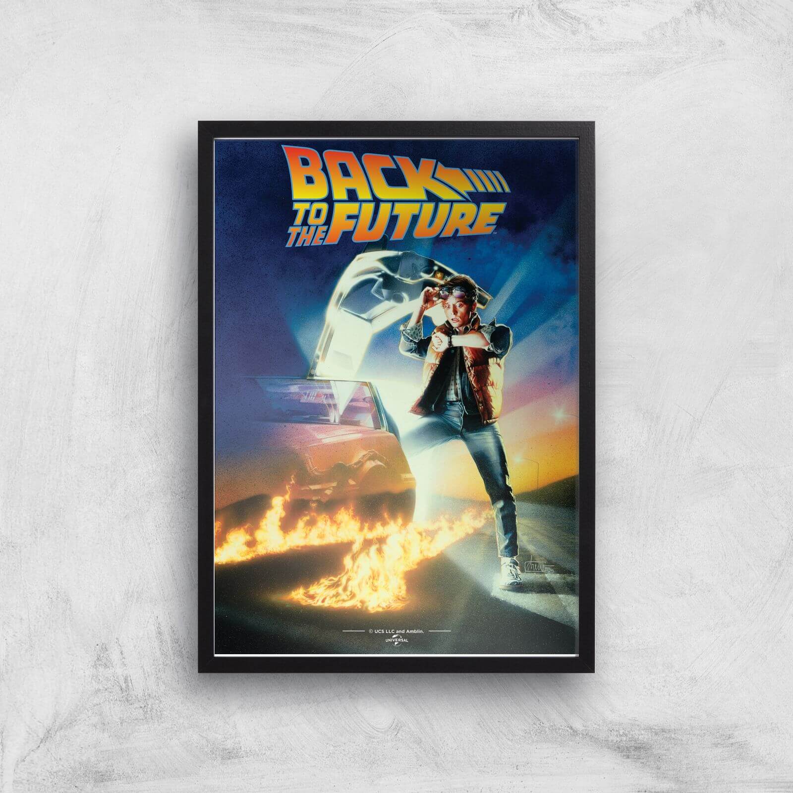 Back To The Future Part 1 Giclee Art Print - A3 - Black Frame
