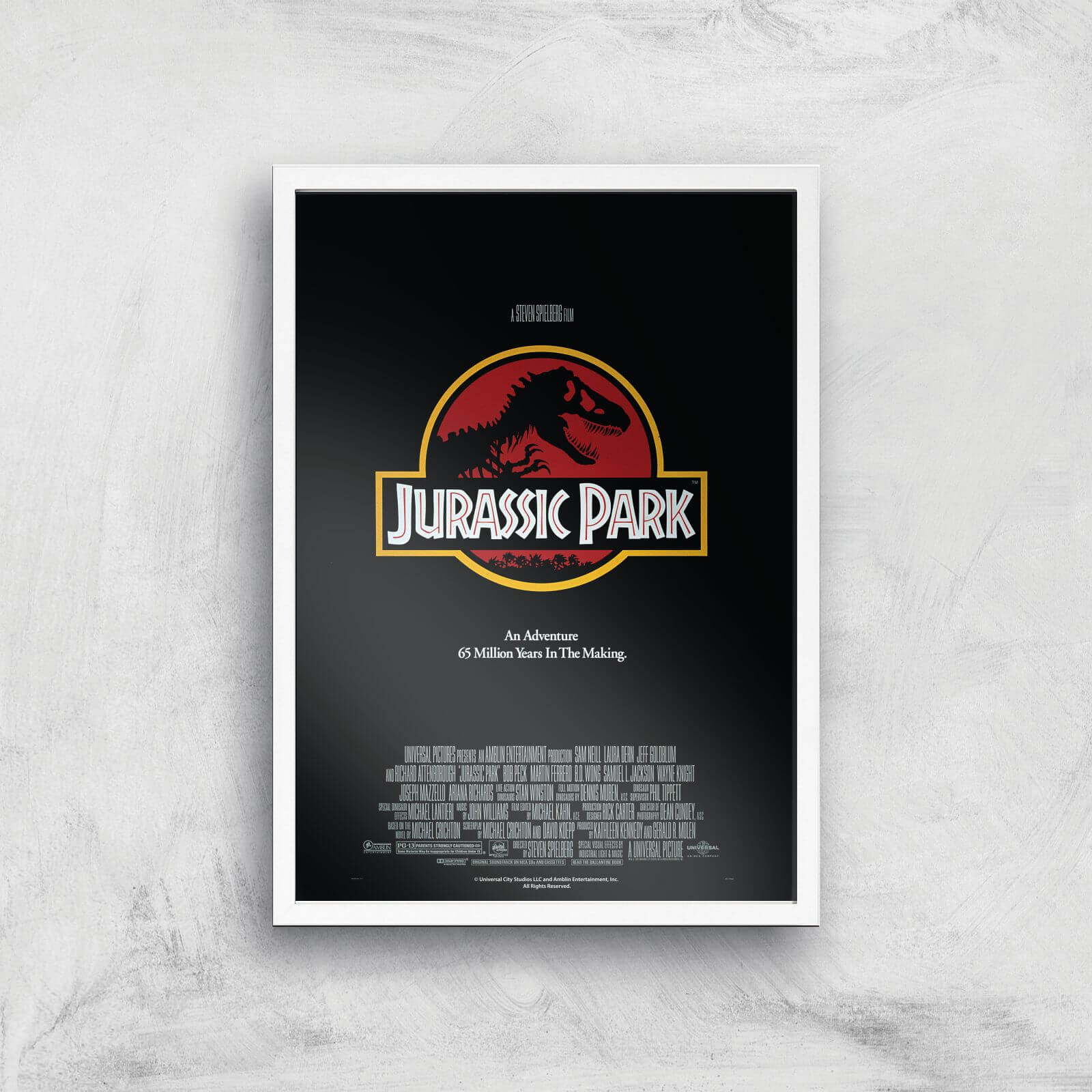 Jurassic Park Giclee Art Print - A3 - White Frame