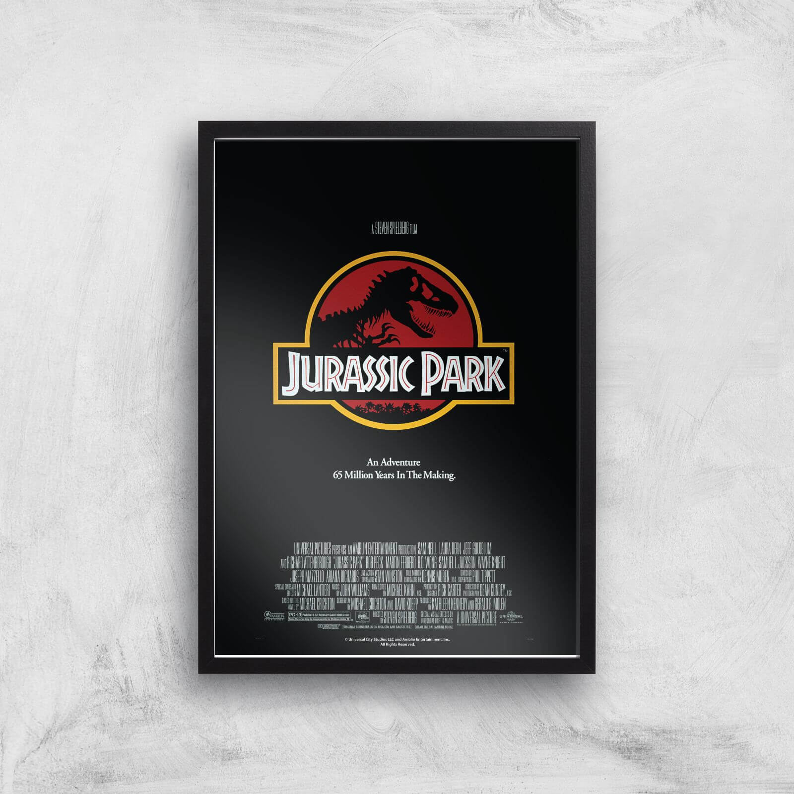 Jurassic Park Giclee Art Print - A3 - Black Frame