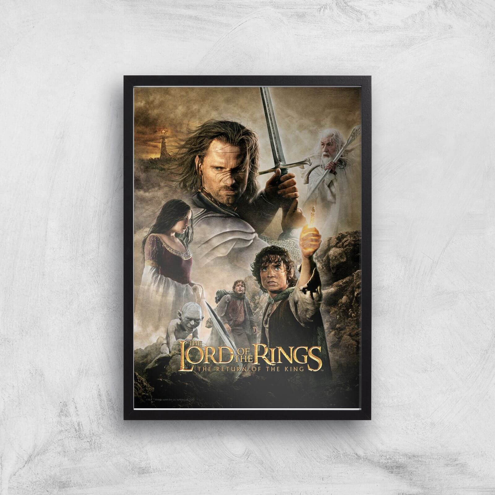 Lord Of The Rings: The Return Of The King Giclee Art Print - A3 - Black Frame