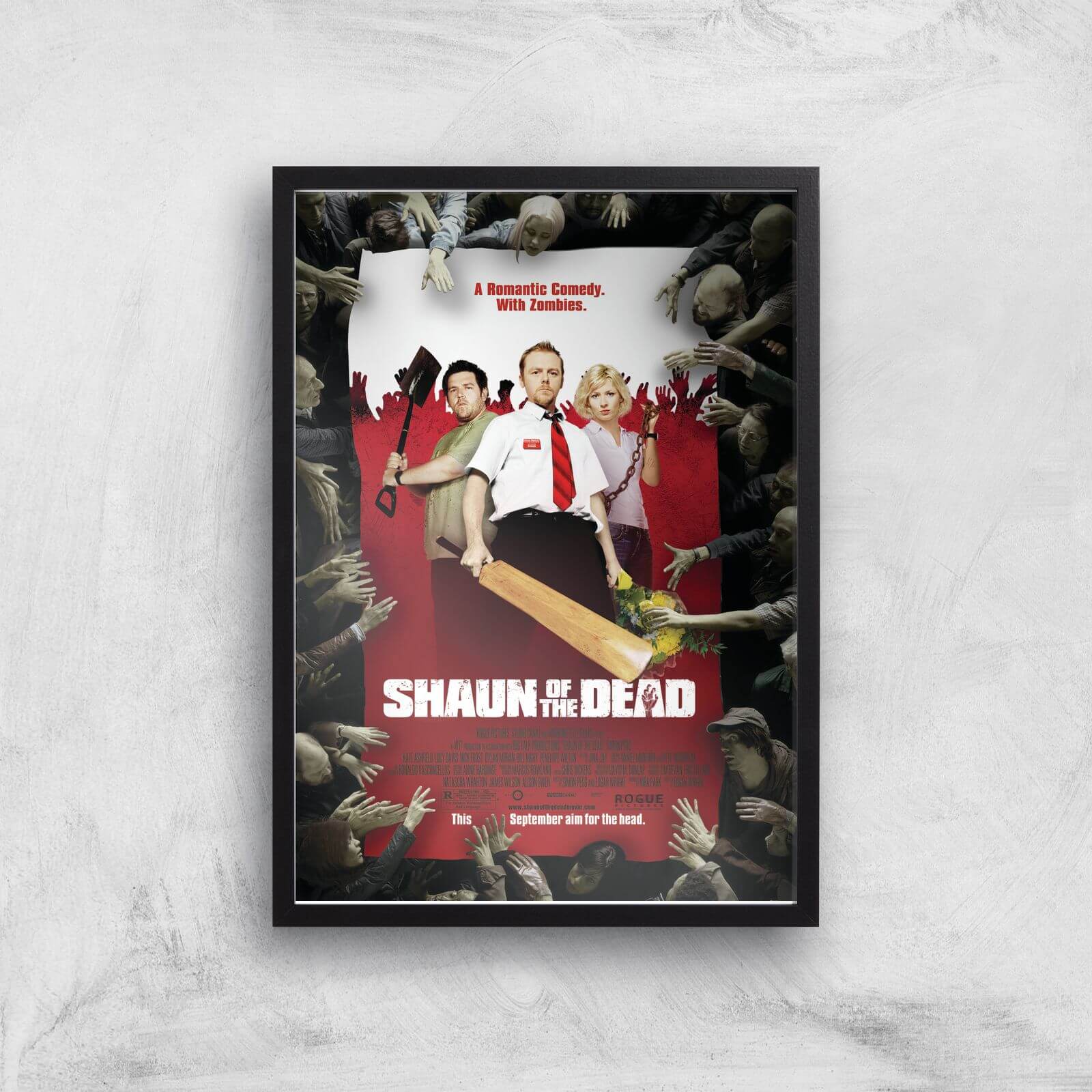 Shaun Of The Dead Giclee Art Print - A3 - Black Frame