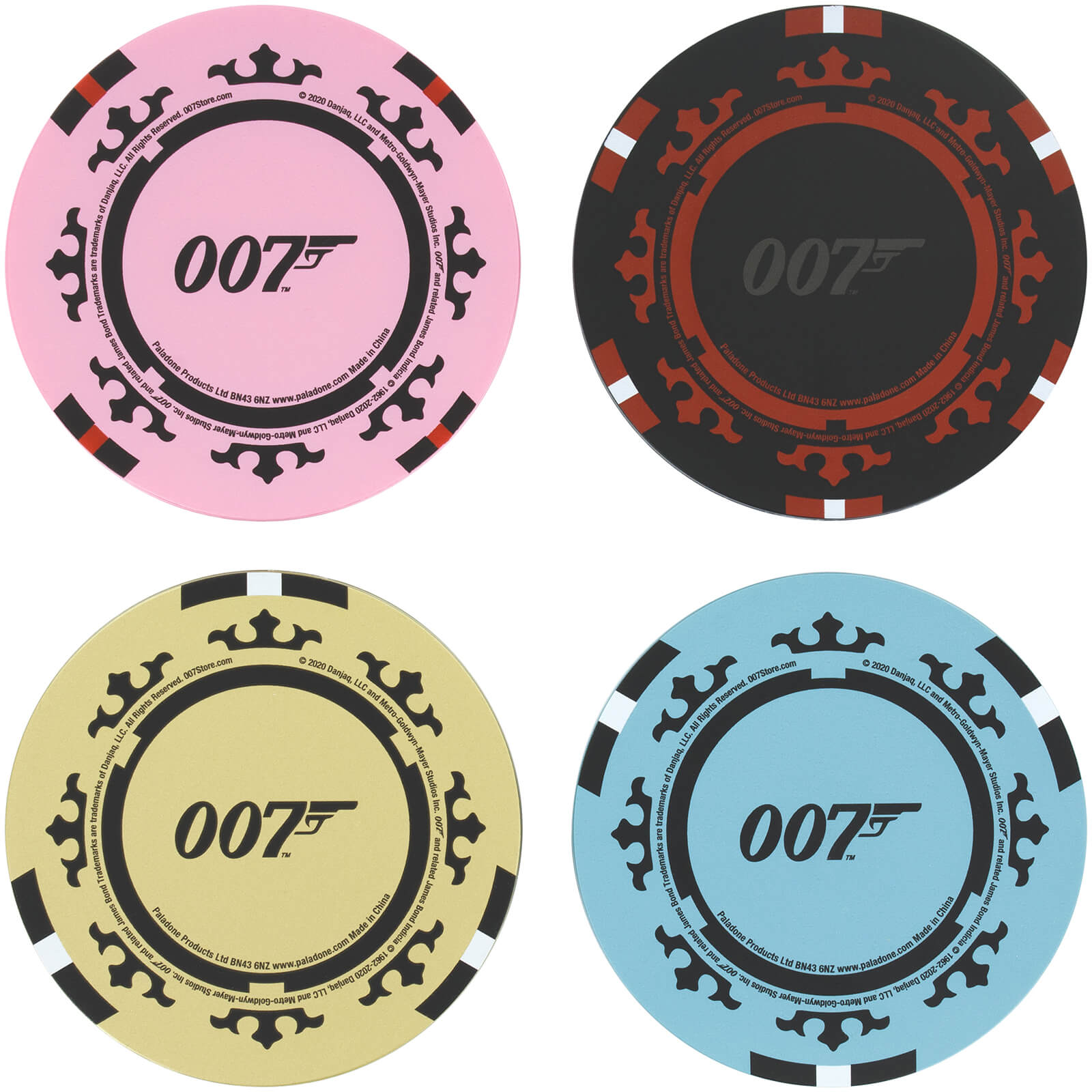 James Bond Casino Royale Poker Chip Coasters