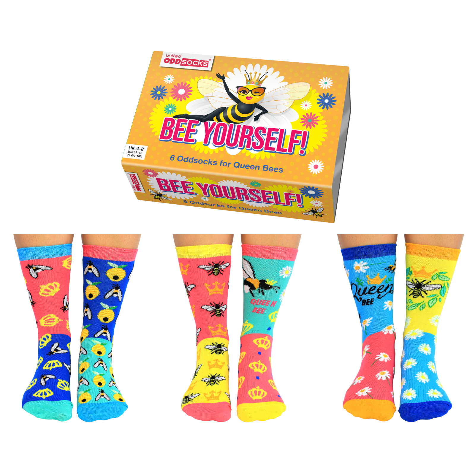 United Oddsocks Women's Bee Yourself Socks Gift Set