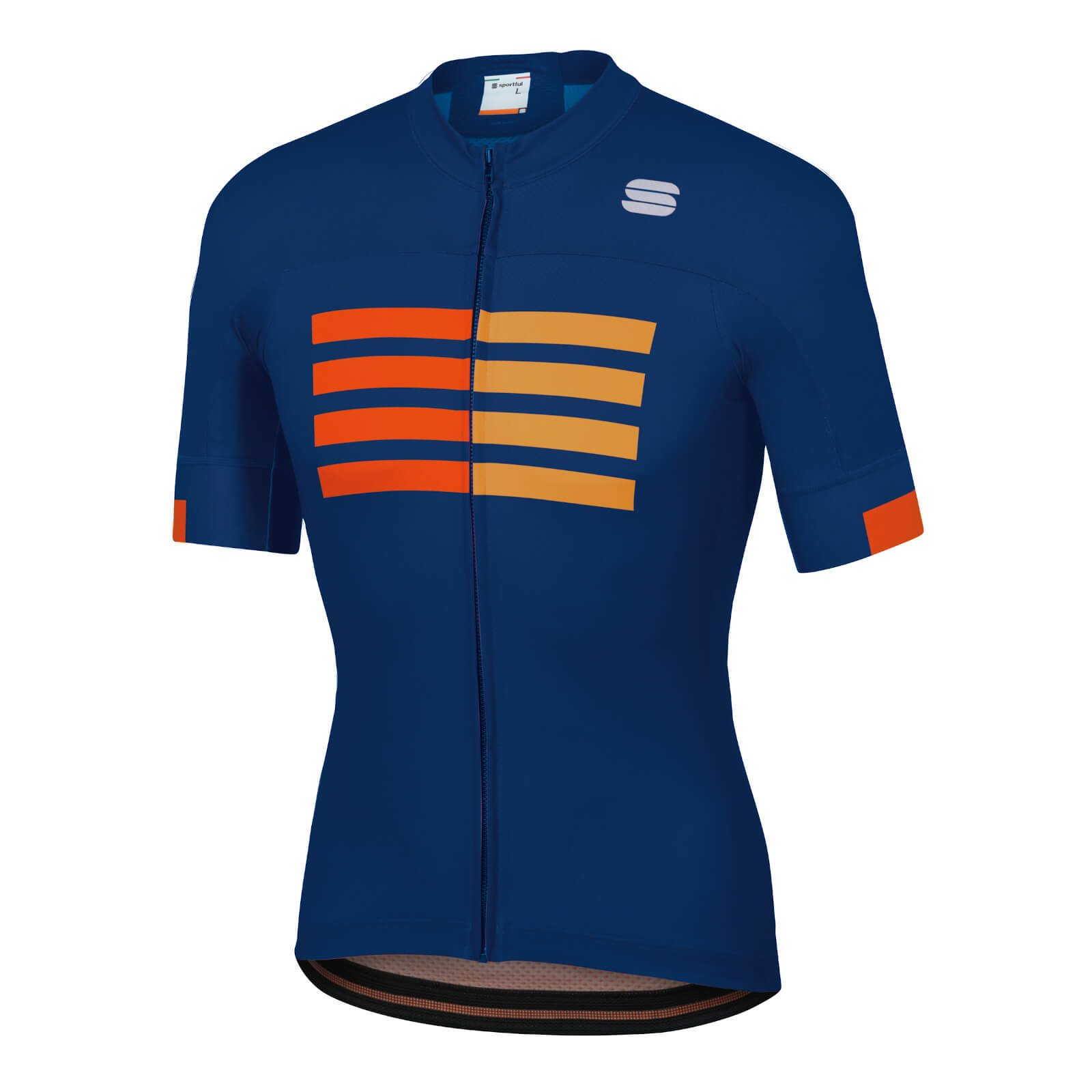 Sportful Wire Jersey - XL - Blue Twilight/Fire Red/Gold