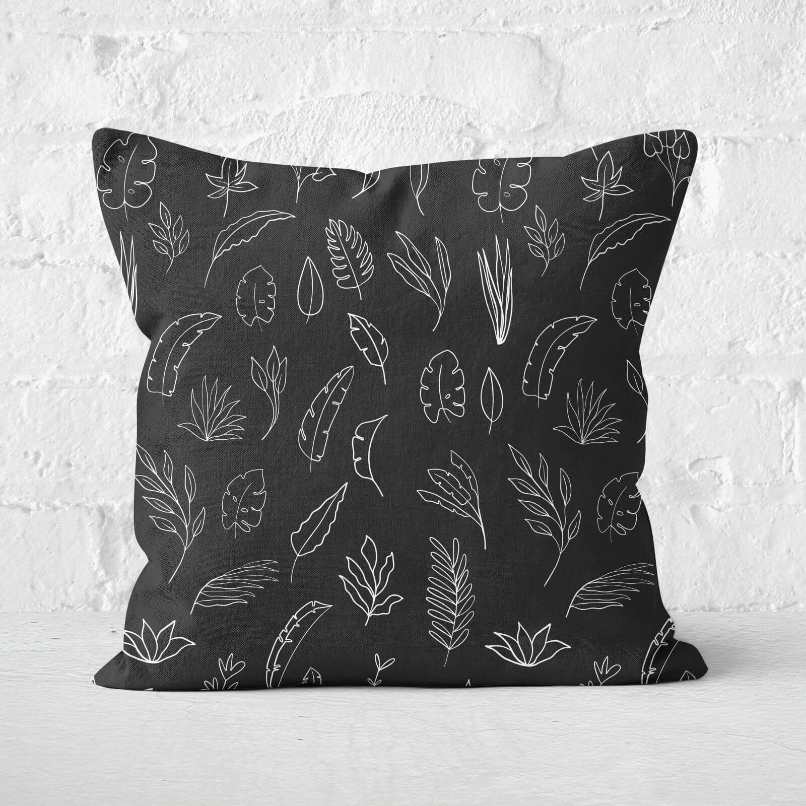 Dark Florals Square Cushion - 60x60cm - Soft Touch