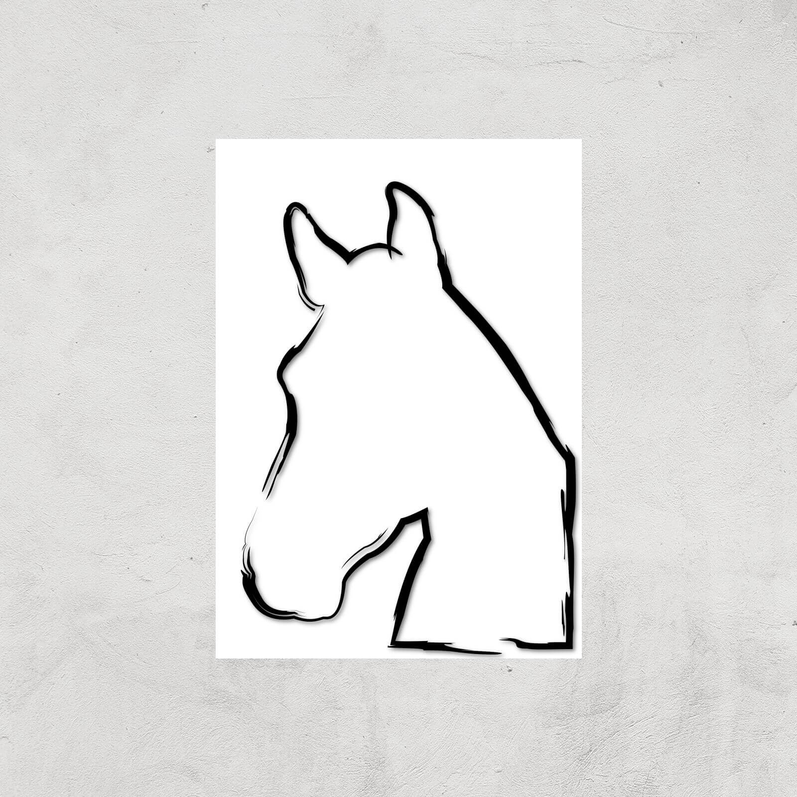 Sketched Horse Giclée Art Print - A4 - Print Only