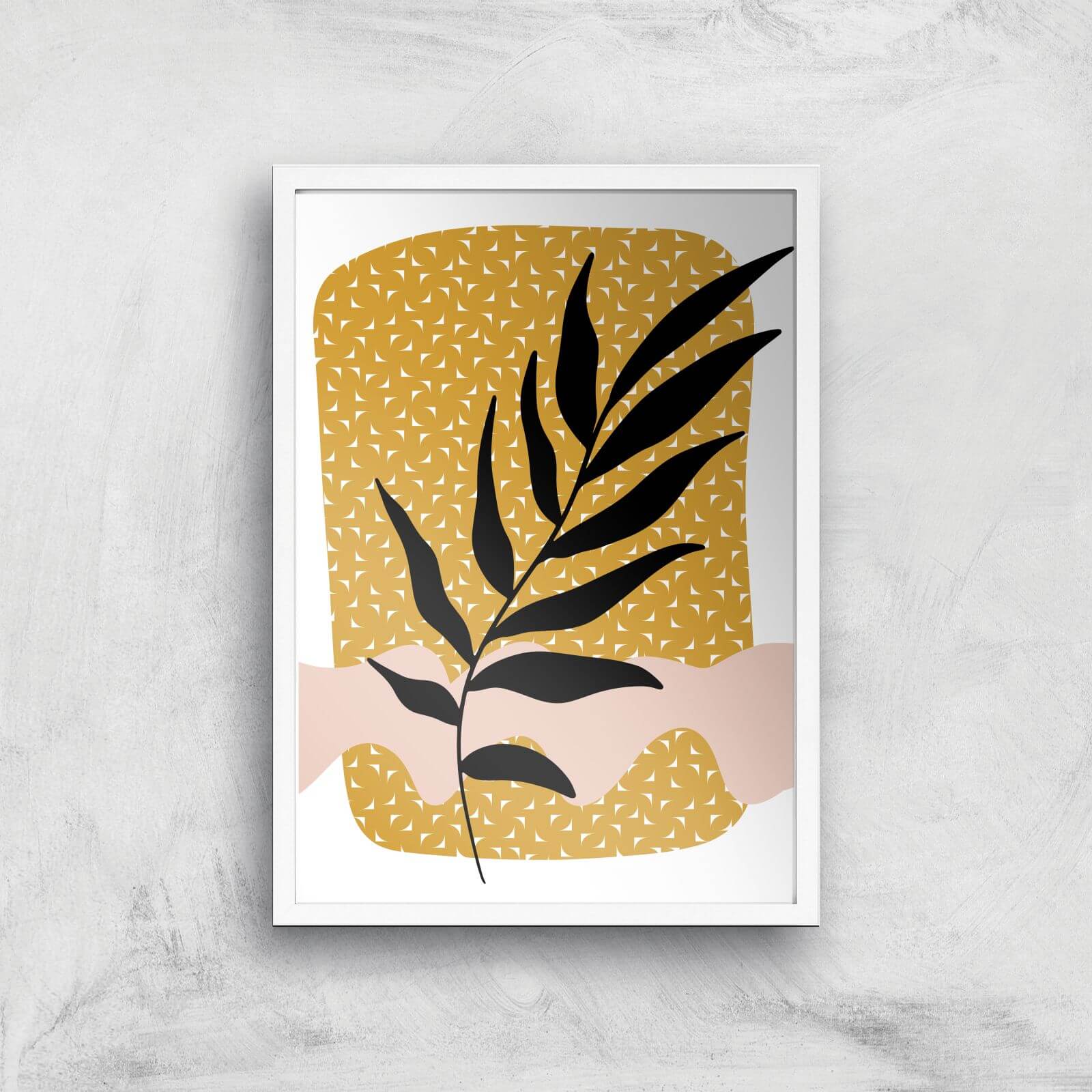 Geometric Branch Giclée Art Print - A3 - White Frame