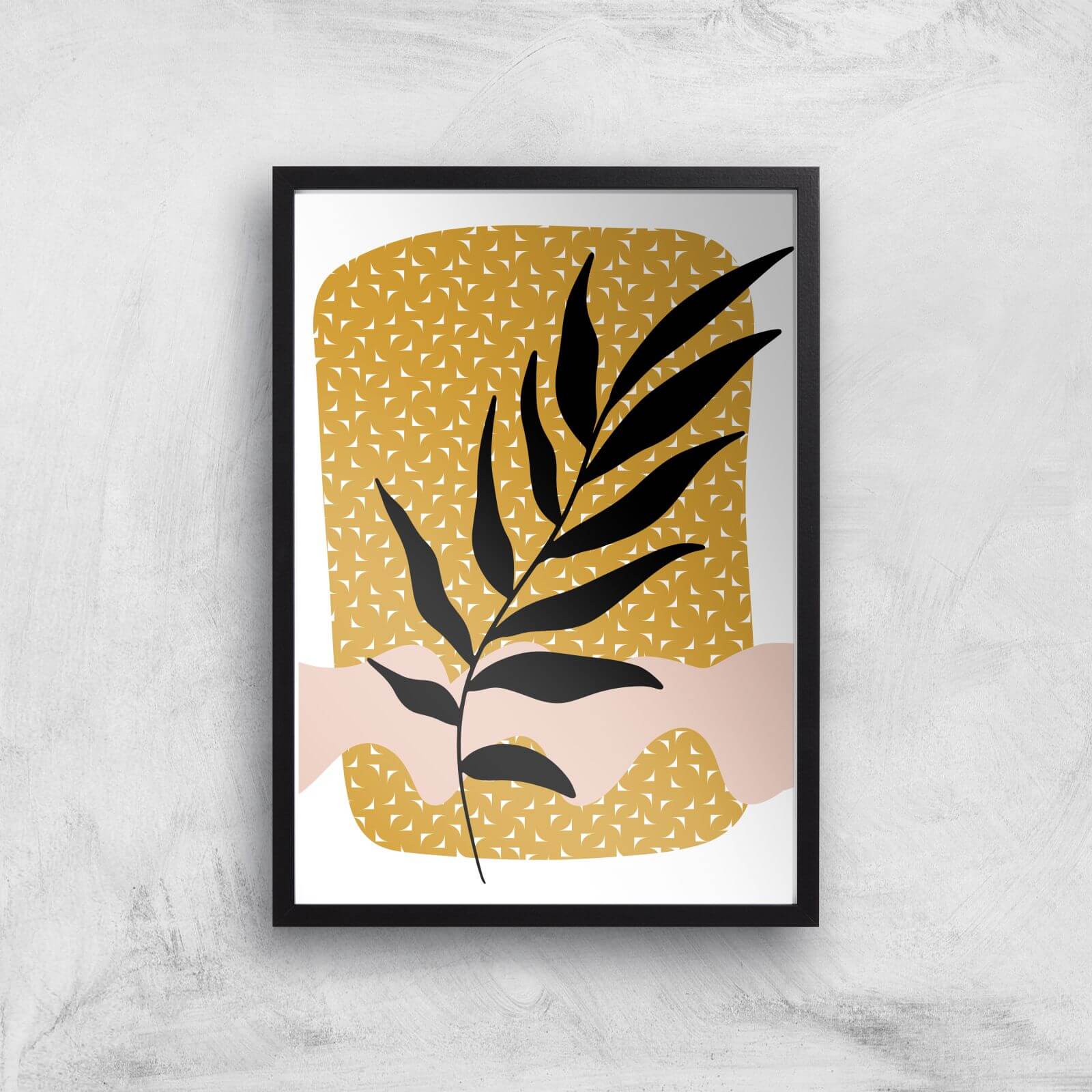 Geometric Branch Giclée Art Print - A3 - Black Frame