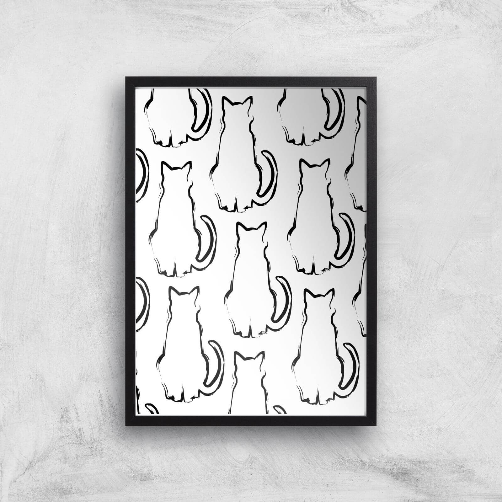 Multi Cats Giclée Art Print - A3 - Black Frame