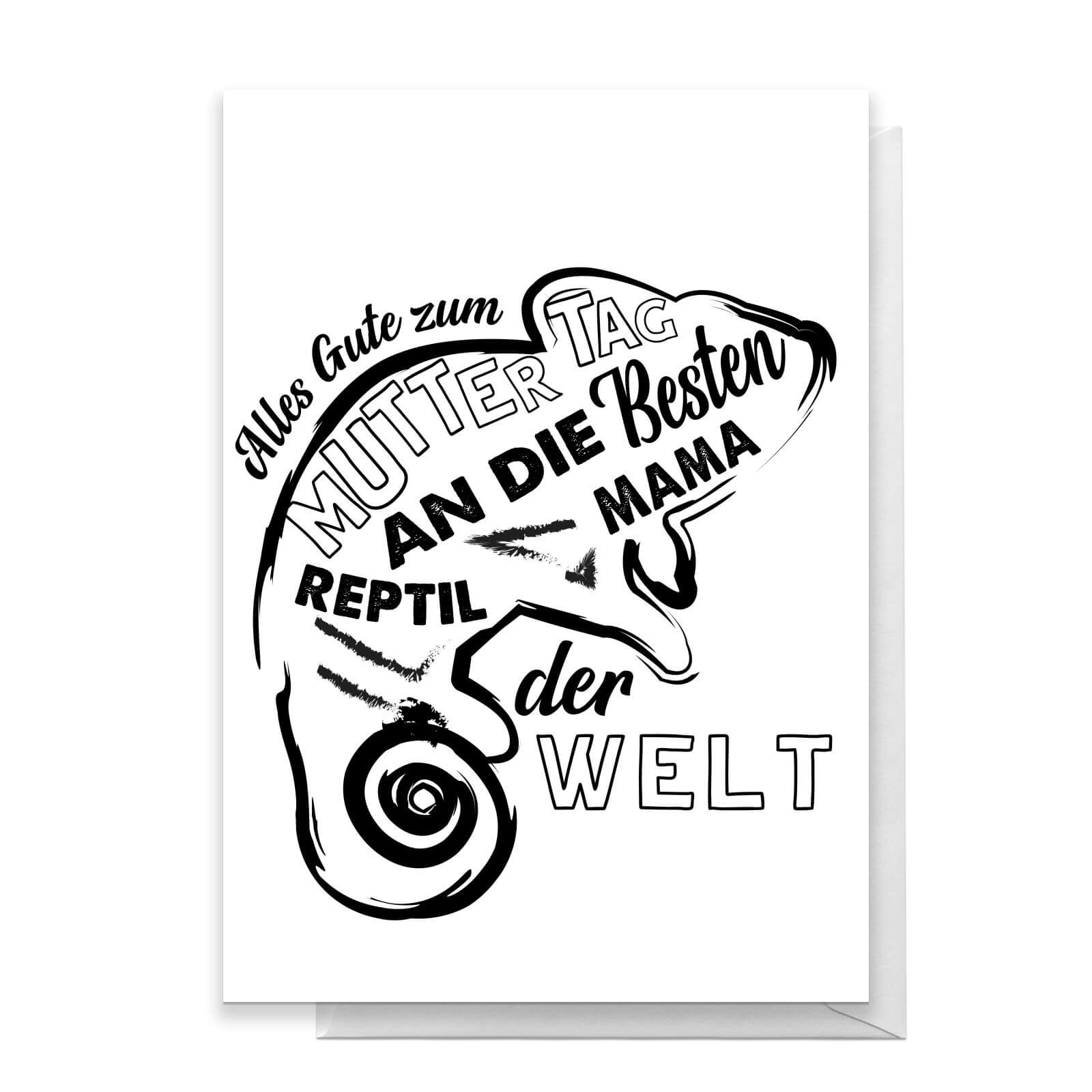 Alles Gute Zum Muttertag An Die Besten Reptil Mama Der Welt Greetings Card - Standard Card
