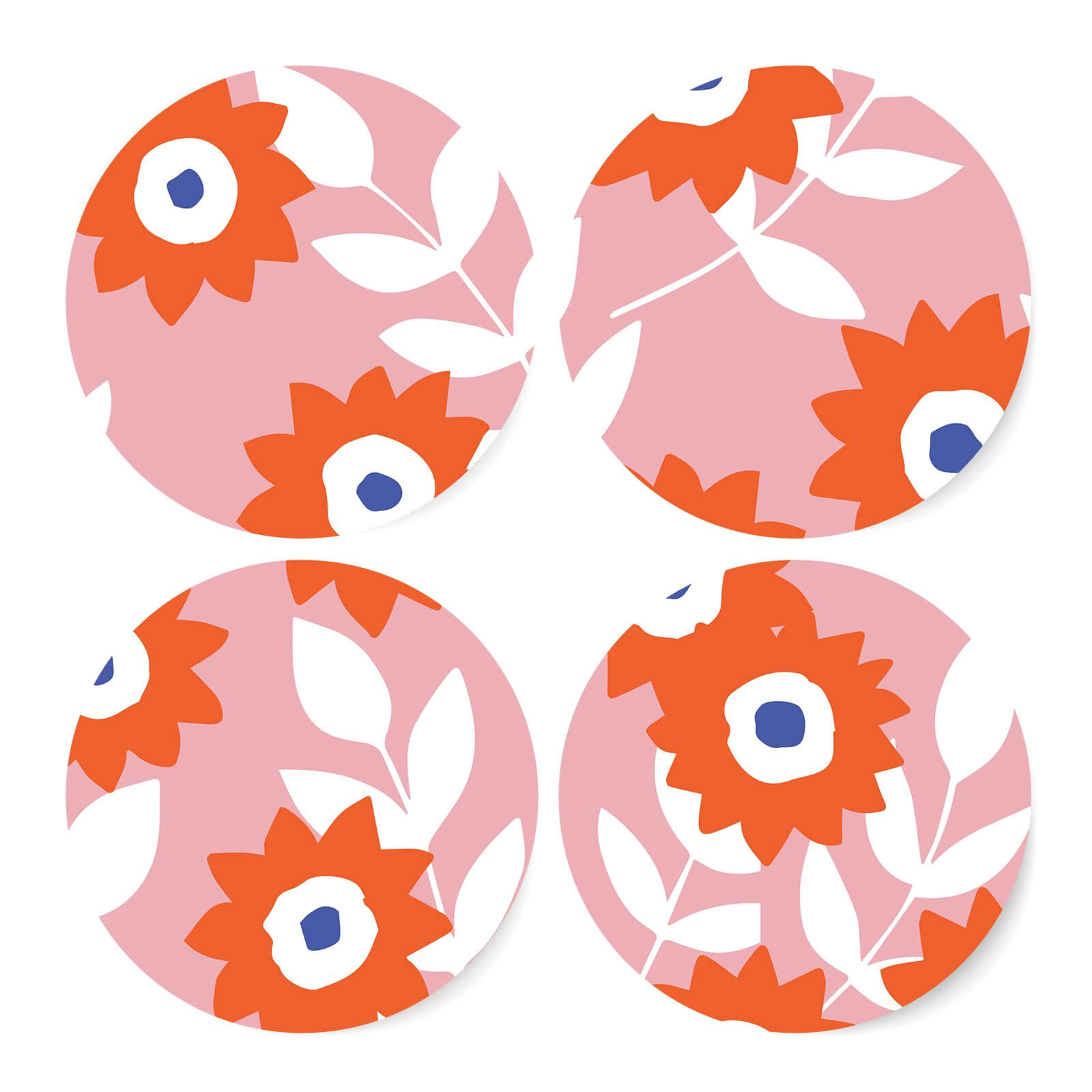Light Tone Florals Coaster Set
