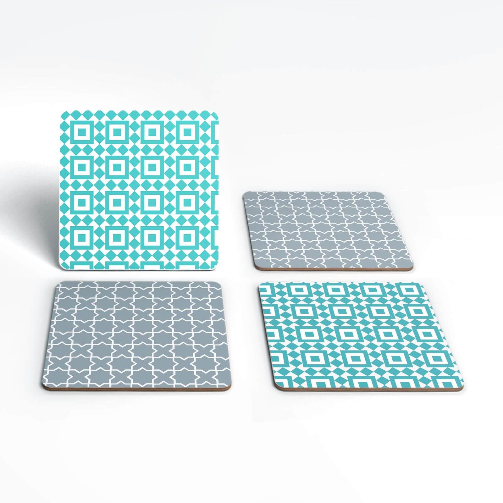 Cool Tone Small Tiles Coaster Set
