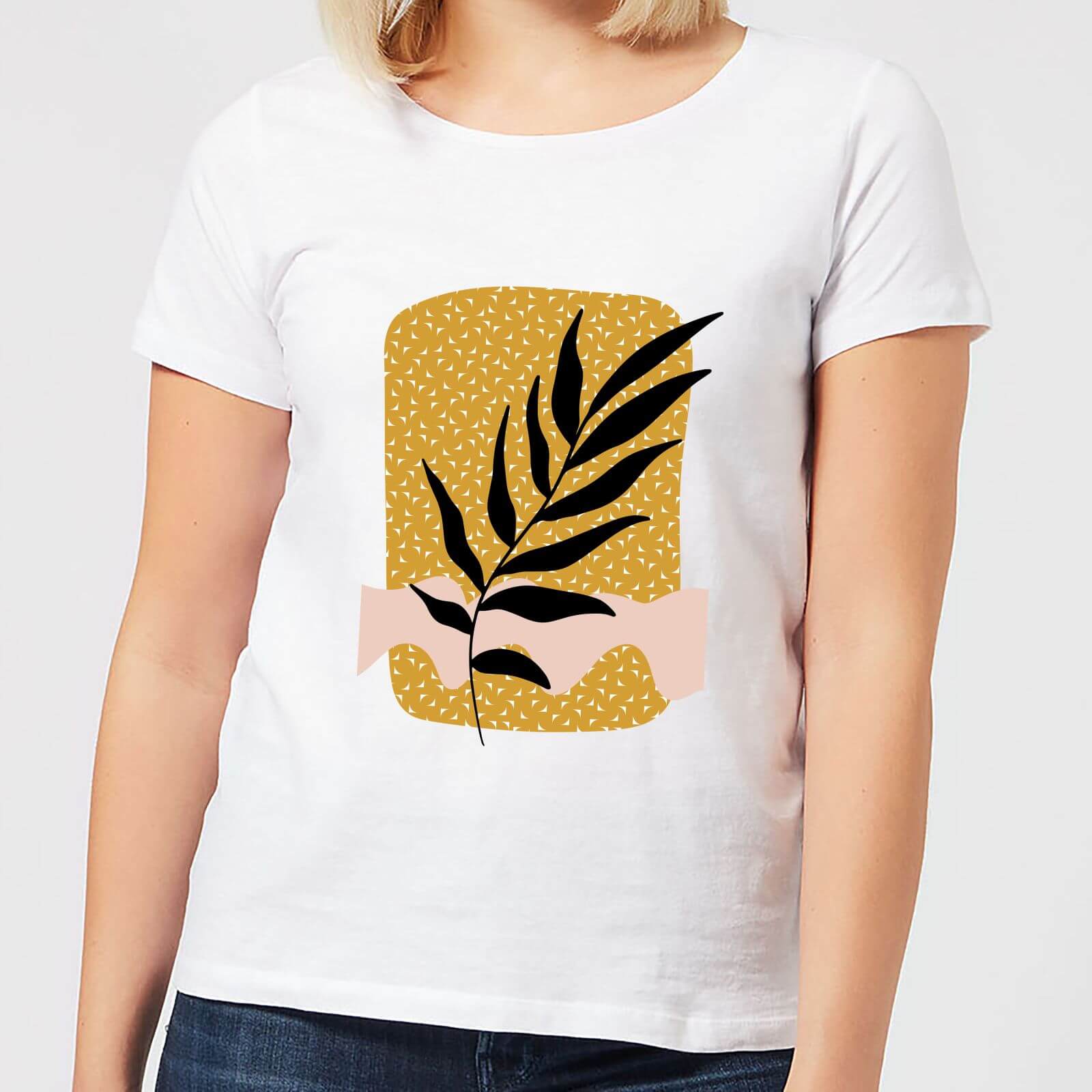 Geometric Branch Women's T-Shirt - White - S - White