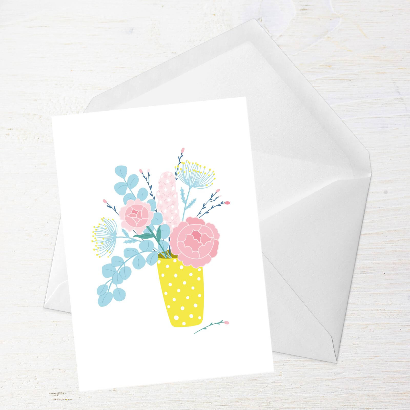 Flowers In Vase Greetings Card - Standard Card