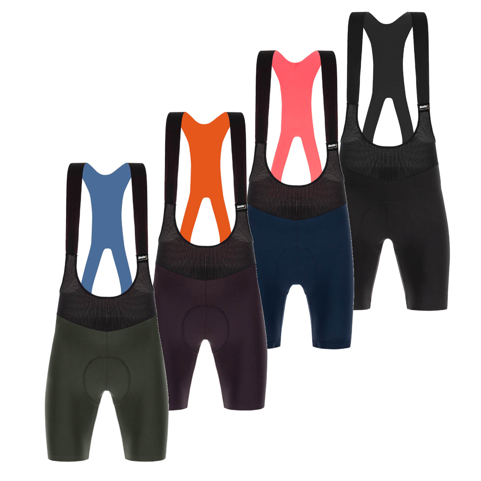 Santini Redux Fortuna Bib Shorts - XL - Military Green