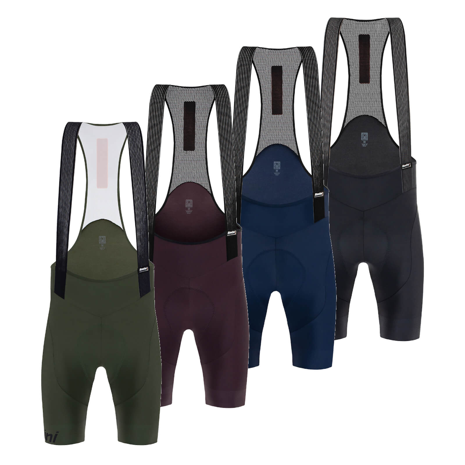 Santini Tono Puro Bib Shorts - XS - Vineyard
