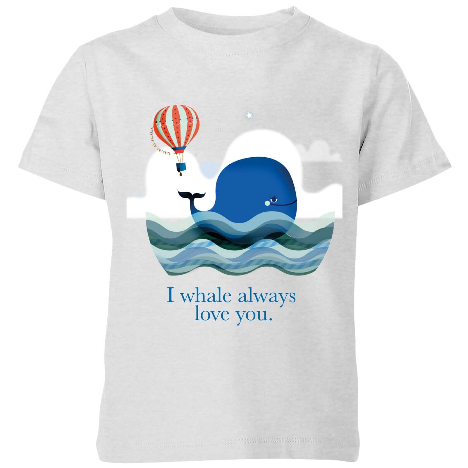 I Whale Always Love You Kids' T-Shirt - Grey - 3-4 Years - Grey