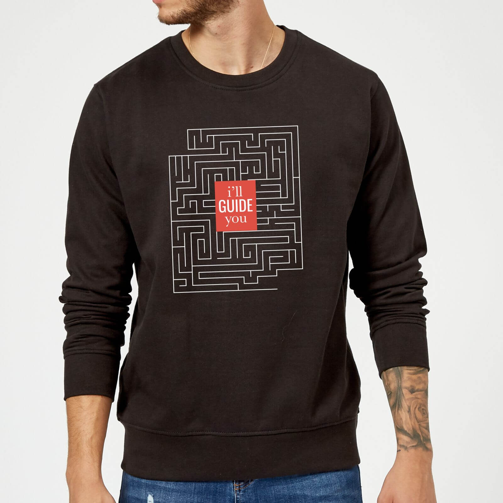 I'll Guide You Sweatshirt - Black - S - Black