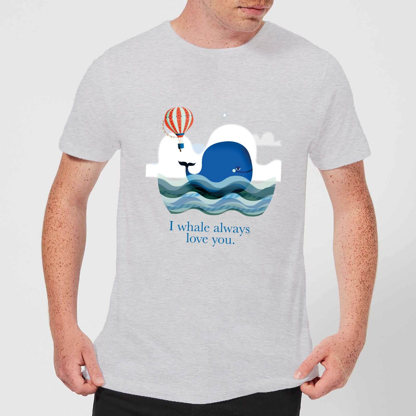 I Whale Always Love You Men's T-Shirt - Grey - S - Grey