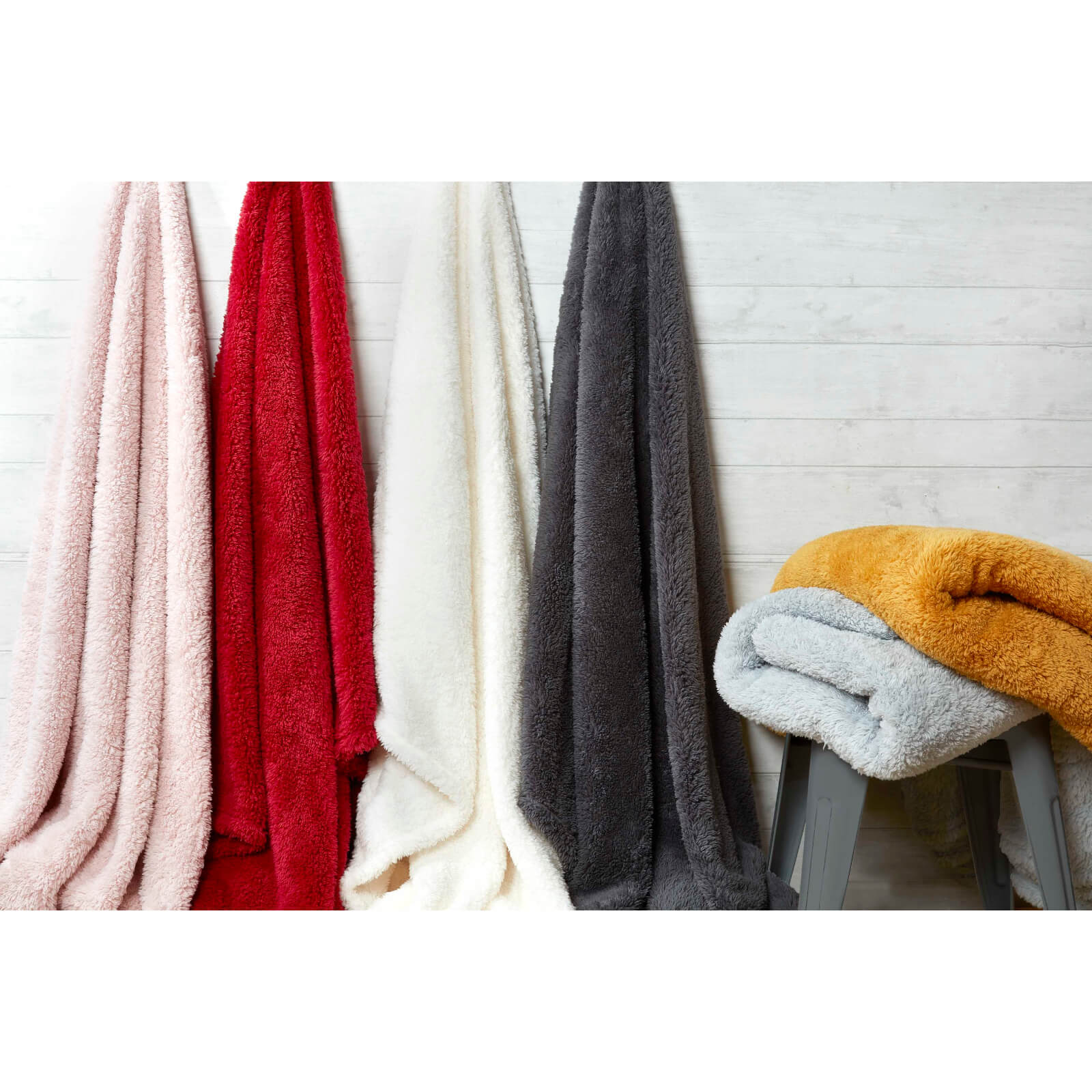 Rapport Teddy Throw - Duck Egg - 130 x 180cm