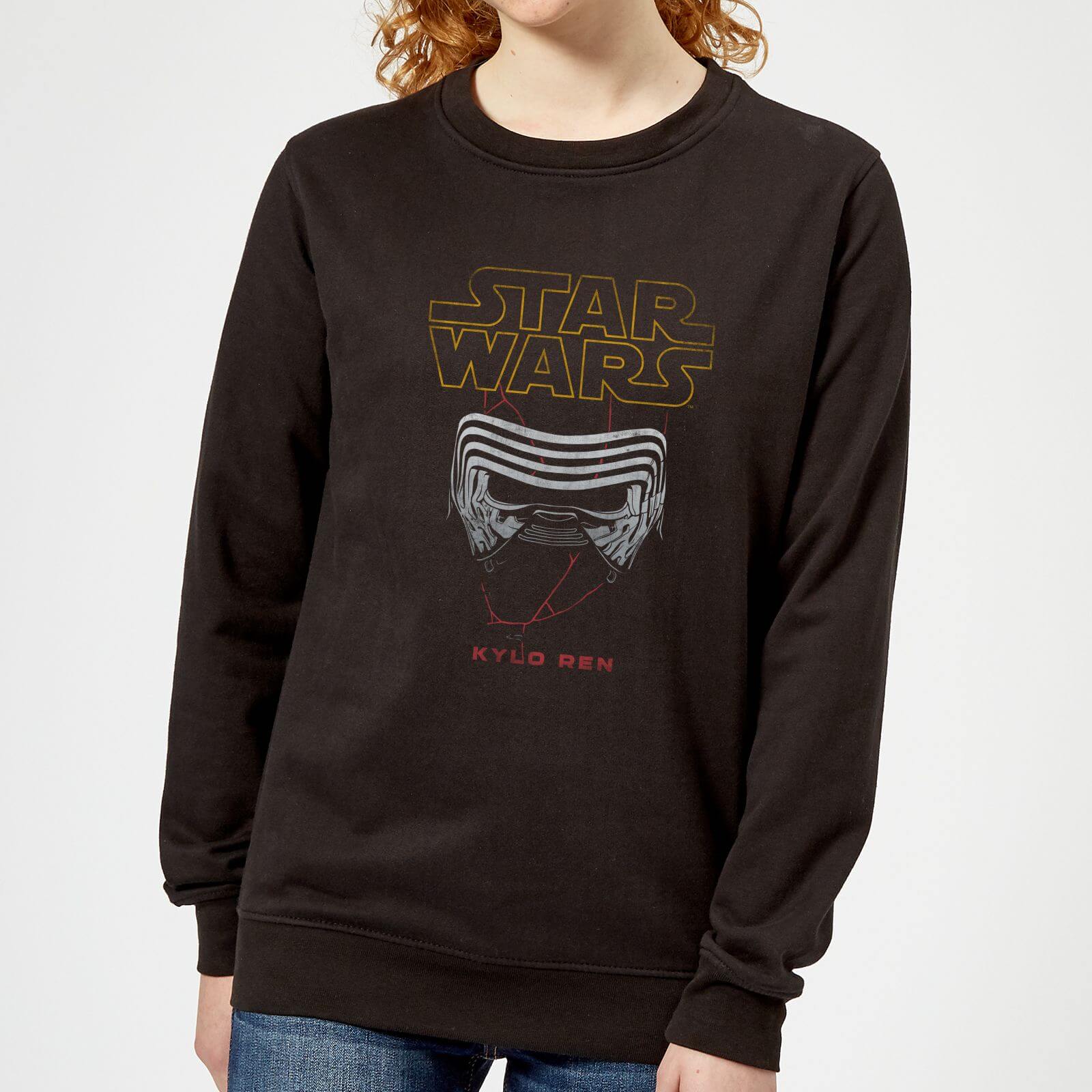 Image of Star Wars Kylo Helmet Women's Sweatshirt - Black - L - Nero