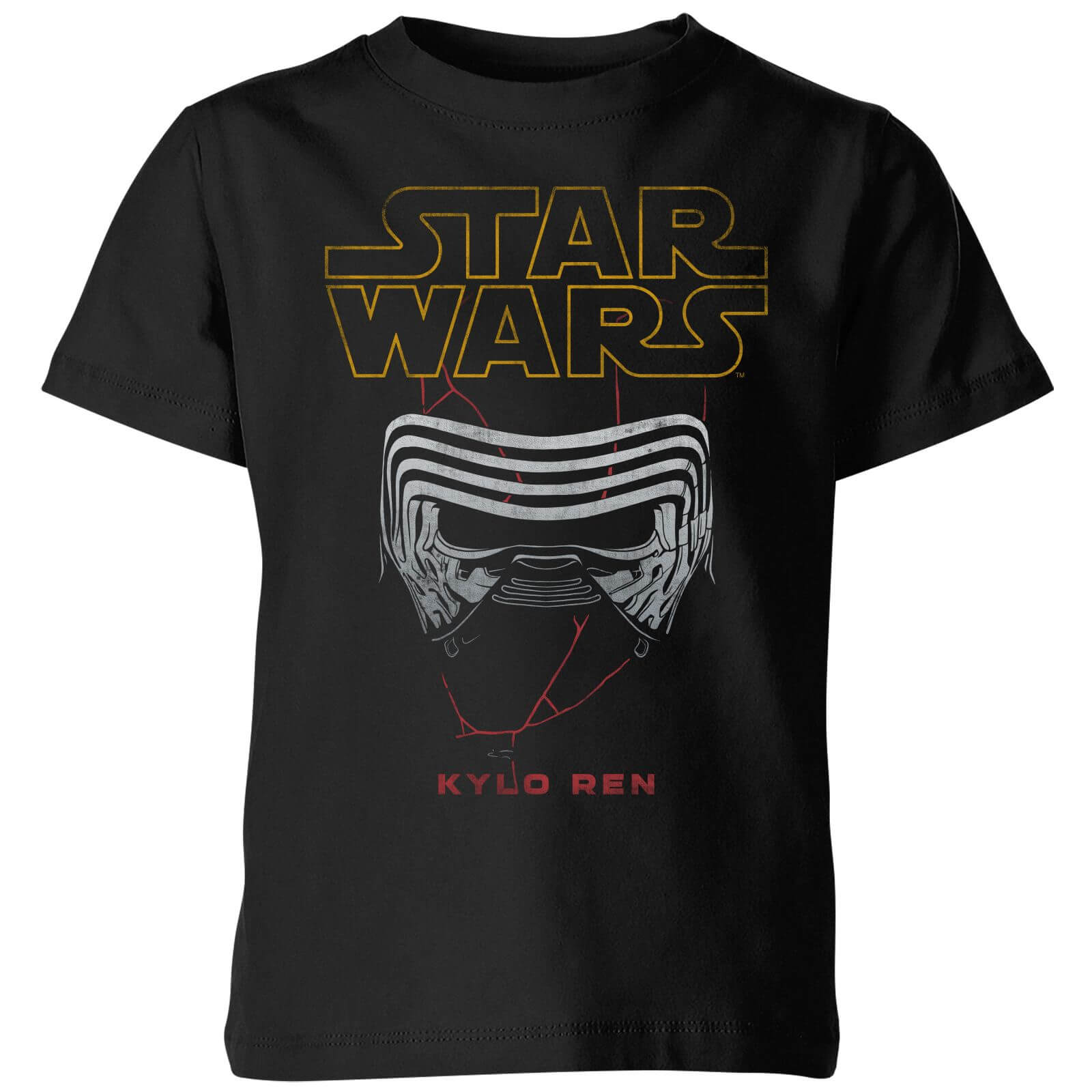 Image of Star Wars Kylo Helmet Kids' T-Shirt - Black - 3-4 Anni - Nero