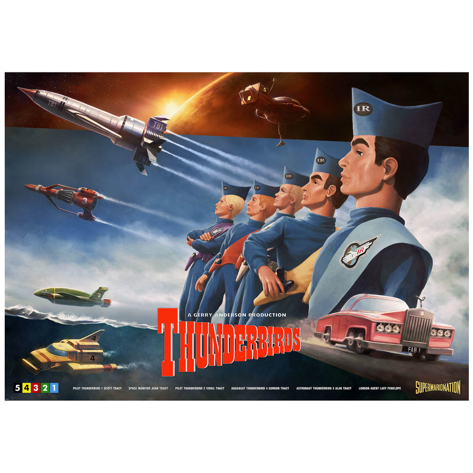 Thunderbirds Lithograph by Henrik Sahlstrom