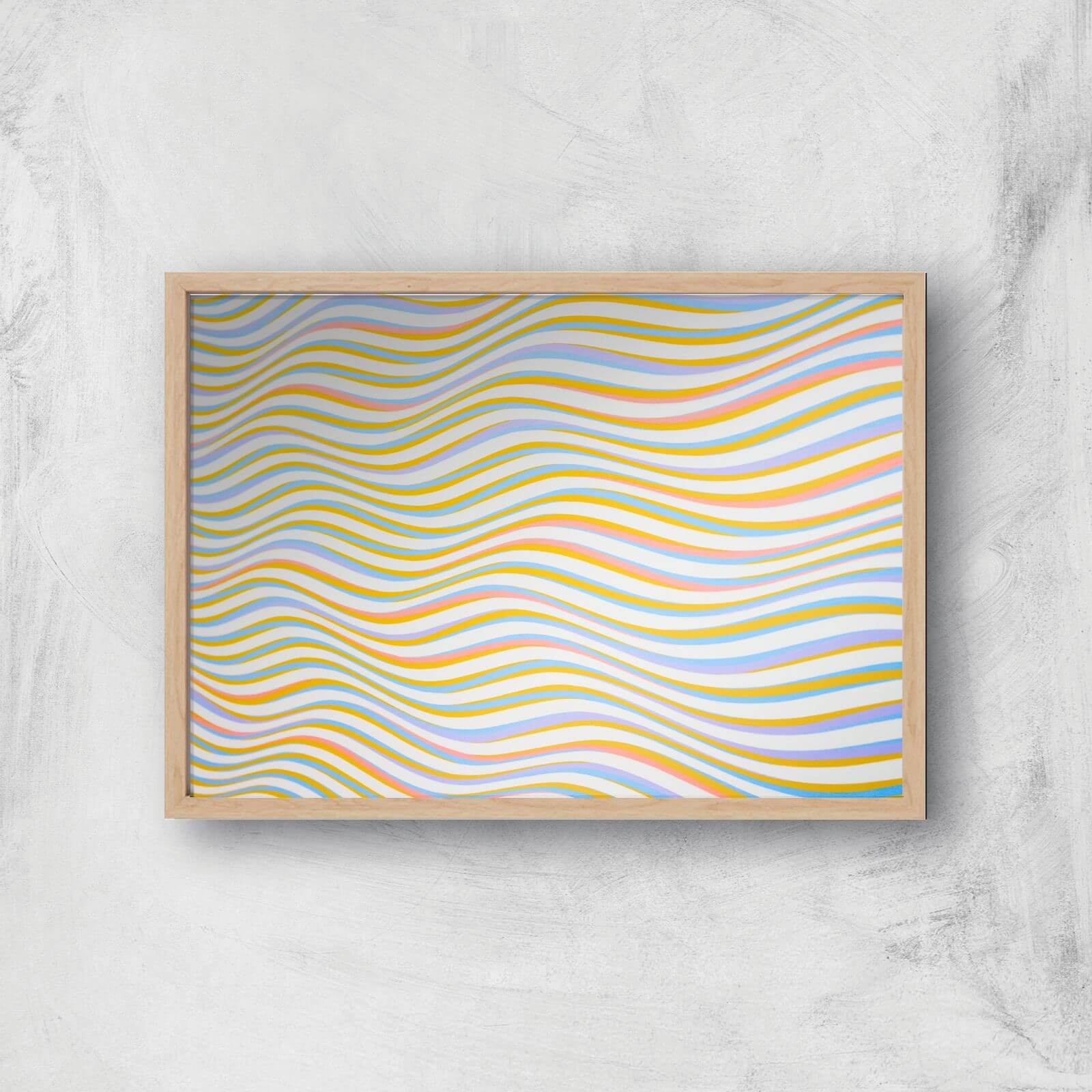 Psychedelic Waves Giclee Art Print - A3 - Wooden Frame