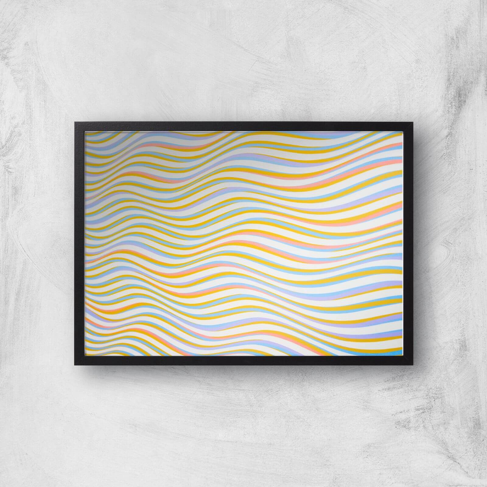 Psychedelic Waves Giclee Art Print - A3 - Black Frame