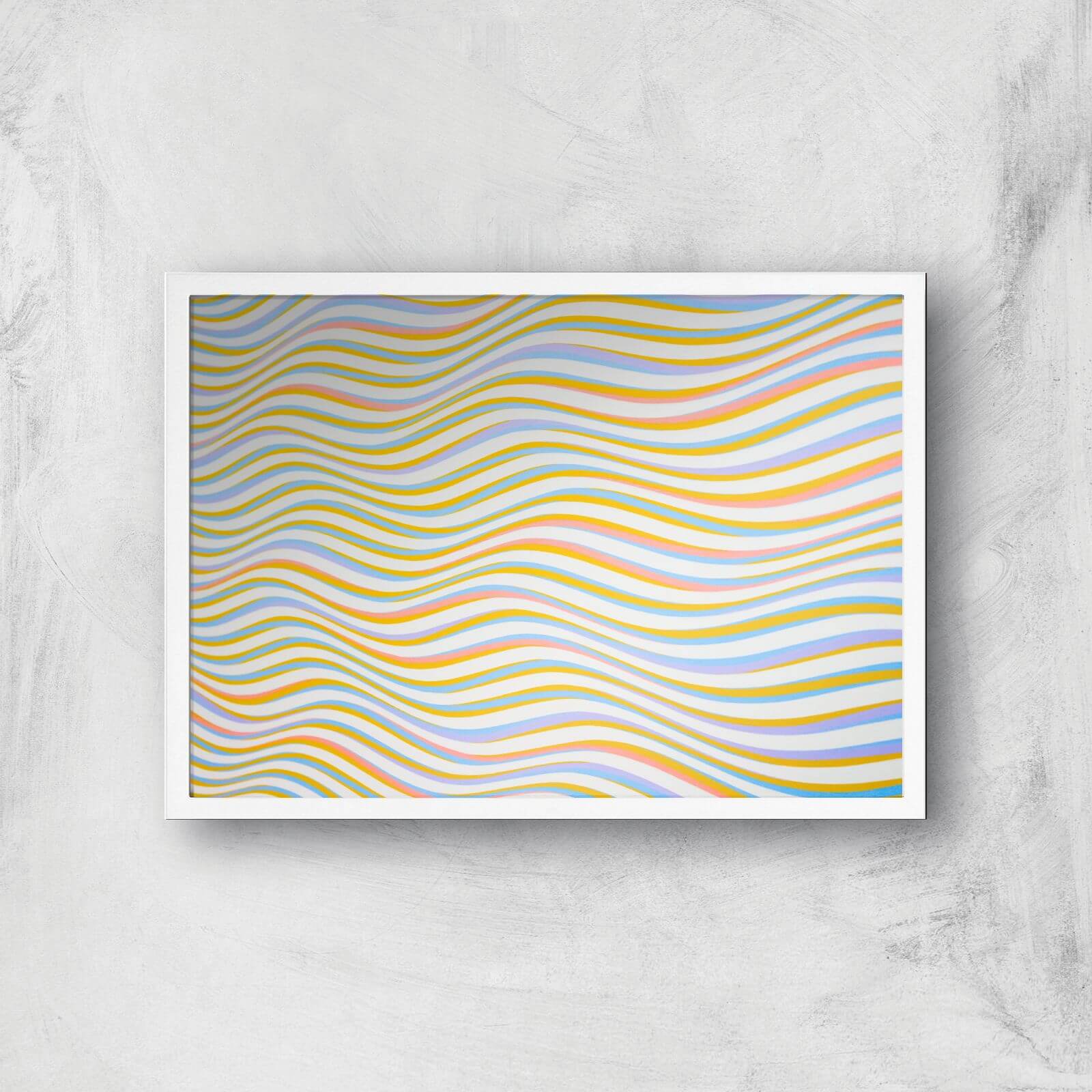 Psychedelic Waves Giclee Art Print - A2 - White Frame