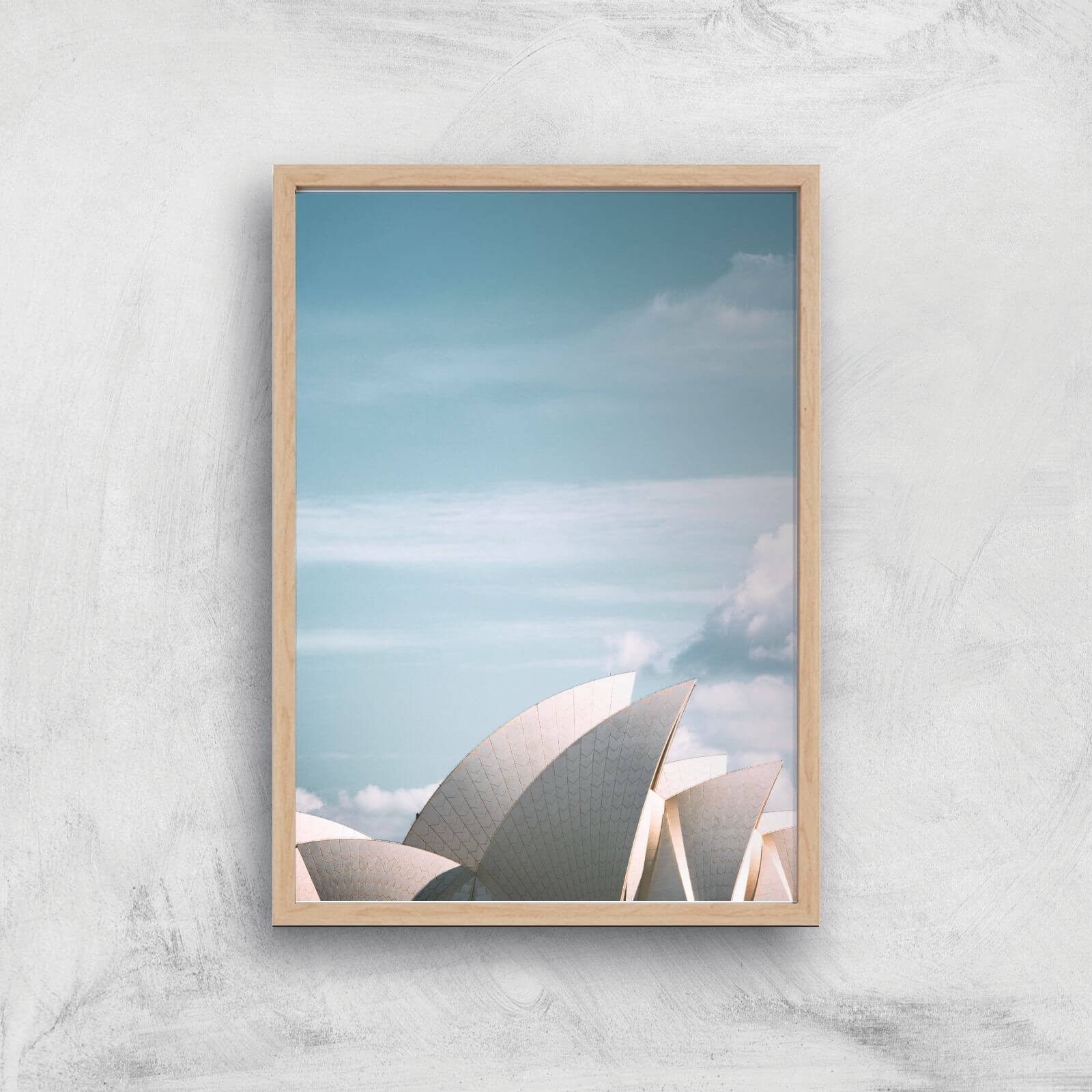 Sydney Opera House Giclee Art Print - A4 - Wooden Frame