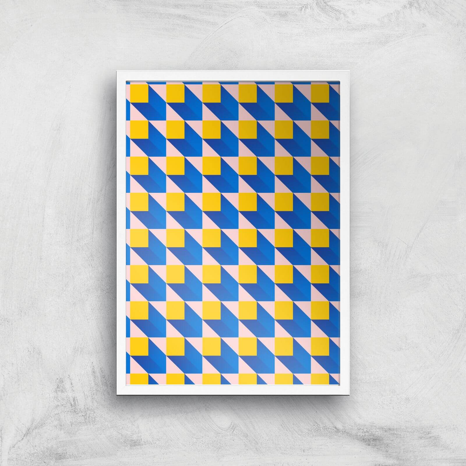Lost In Cubes Giclee Art Print - A2 - White Frame