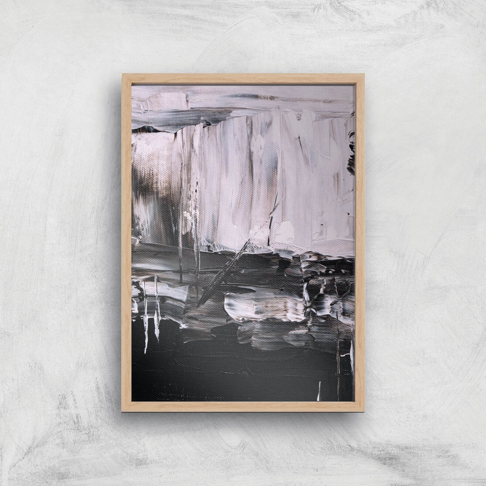 Monochrome Mess Giclee Art Print - A3 - Wooden Frame