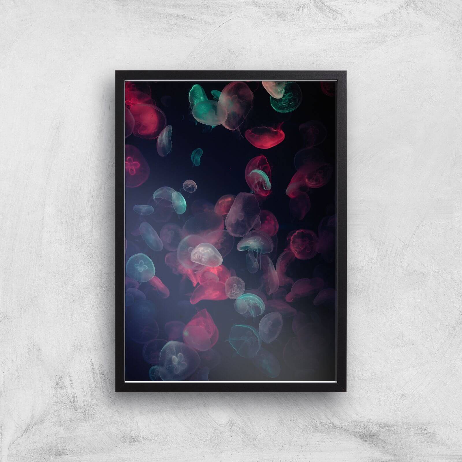 Jellyfish Lights Giclee Art Print - A3 - Black Frame