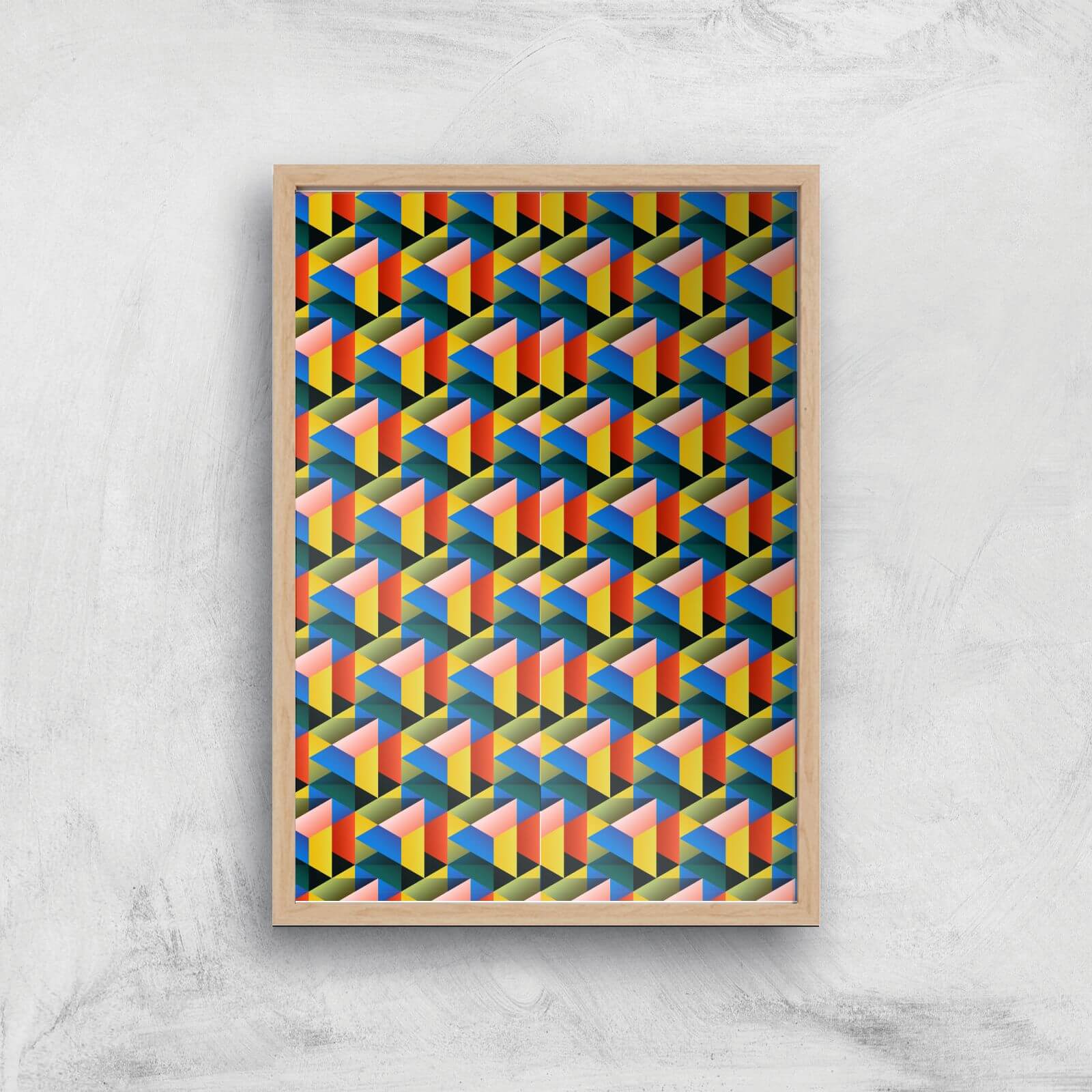 Fill The World With Colour Giclee Art Print - A4 - Wooden Frame