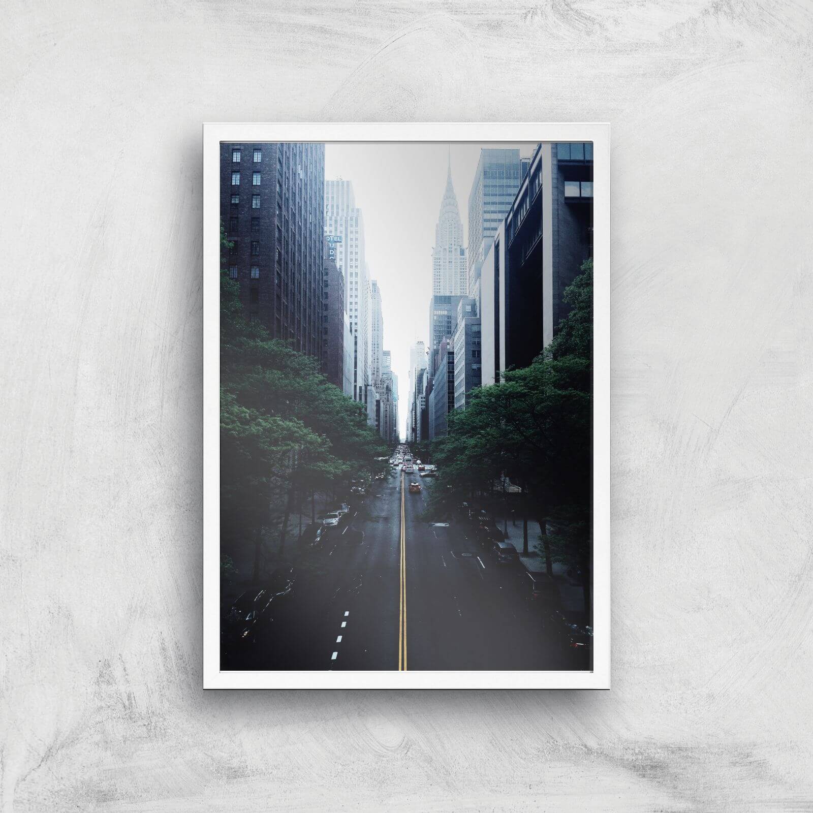 Heading Down Town Giclee Art Print - A3 - White Frame