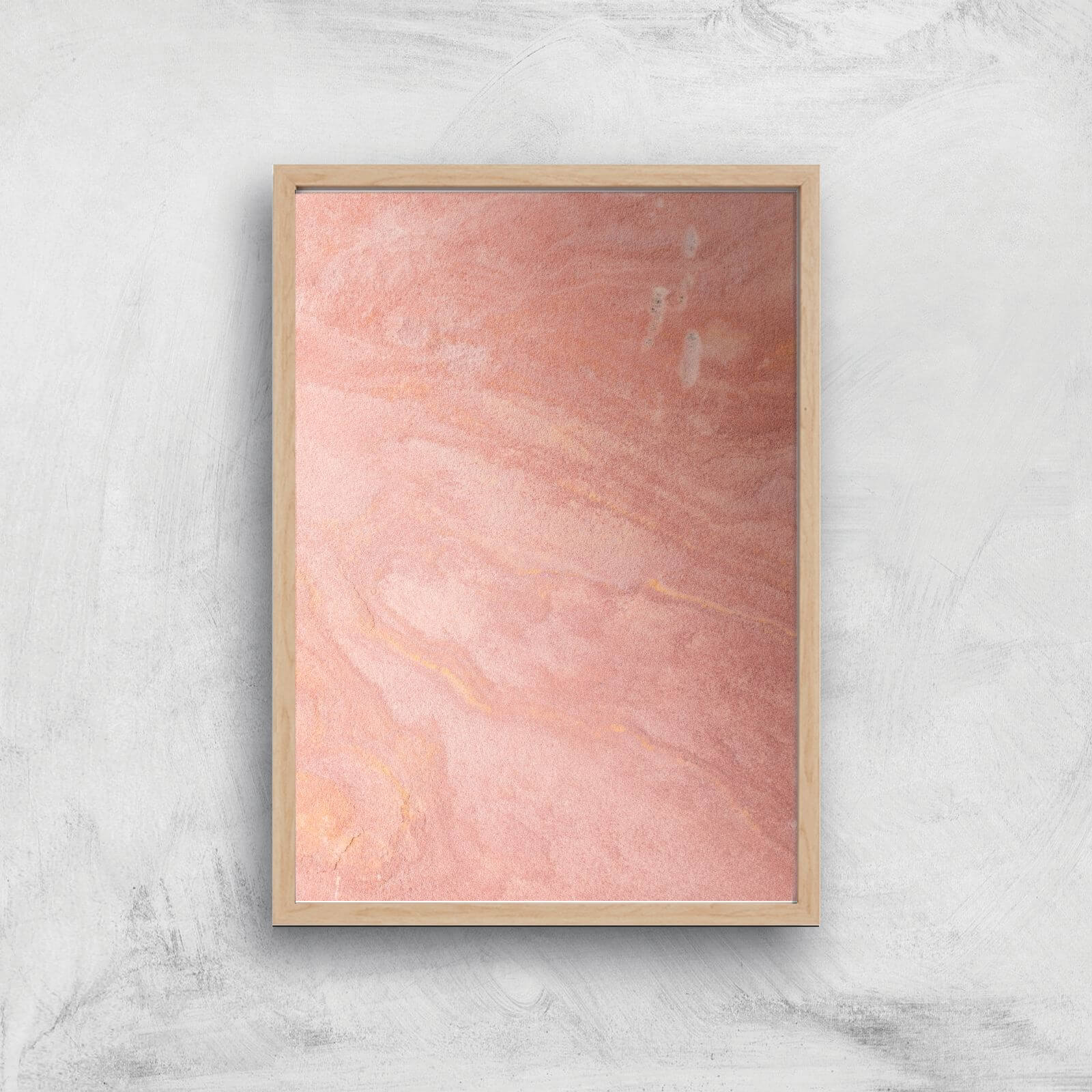 Marble Giclee Art Print - A4 - Wooden Frame