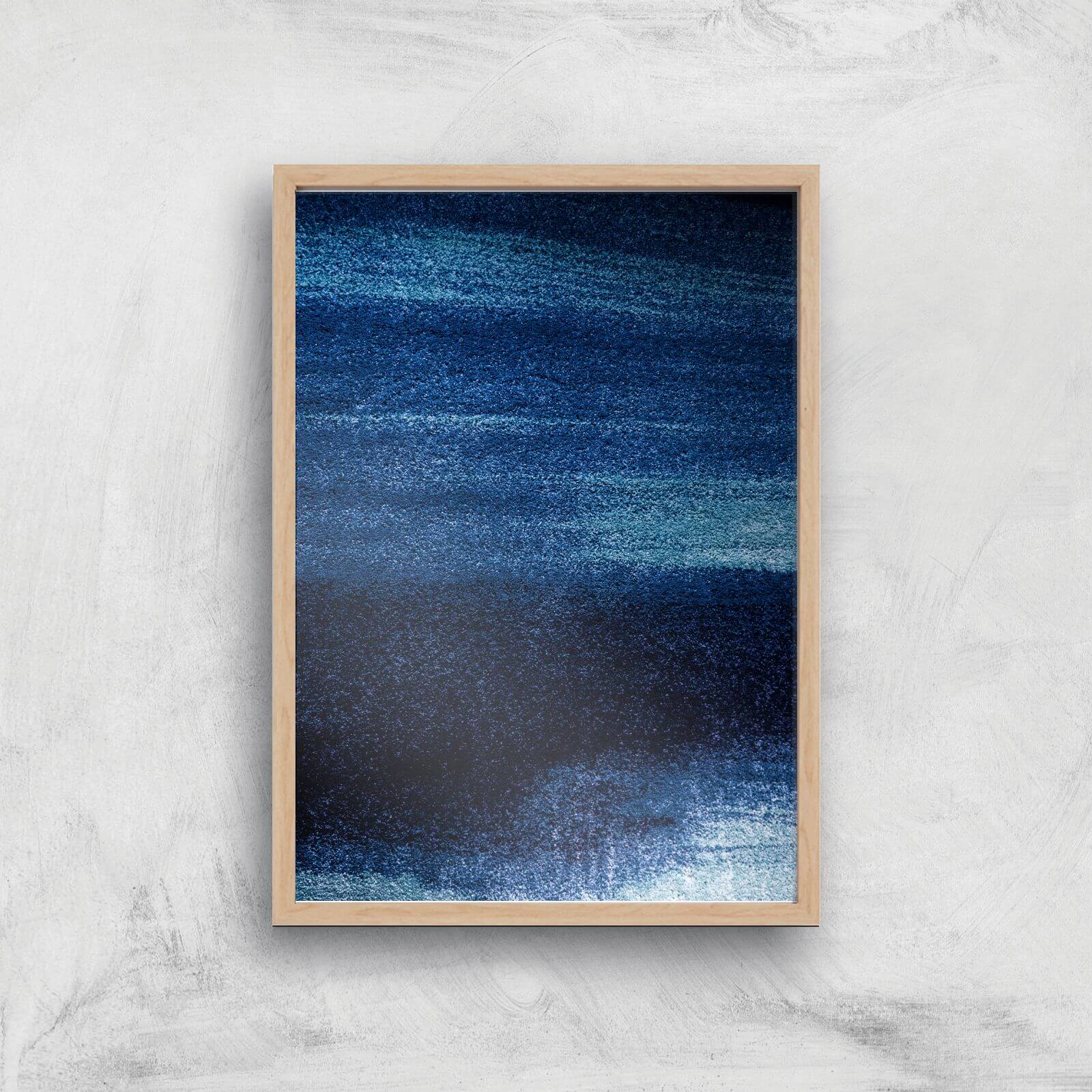 Blue Streaks Giclee Art Print - A3 - Wooden Frame