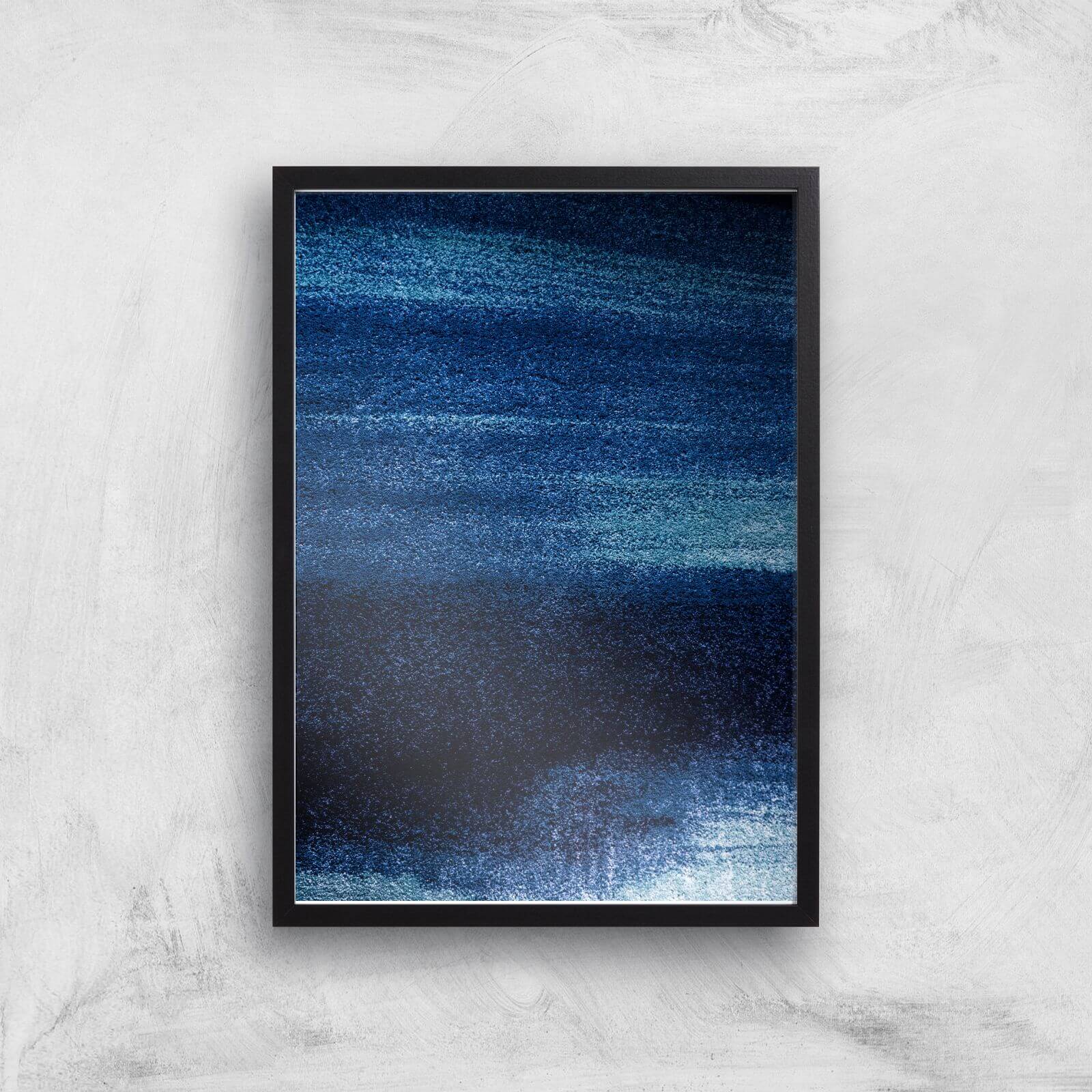 Blue Streaks Giclee Art Print - A2 - Black Frame