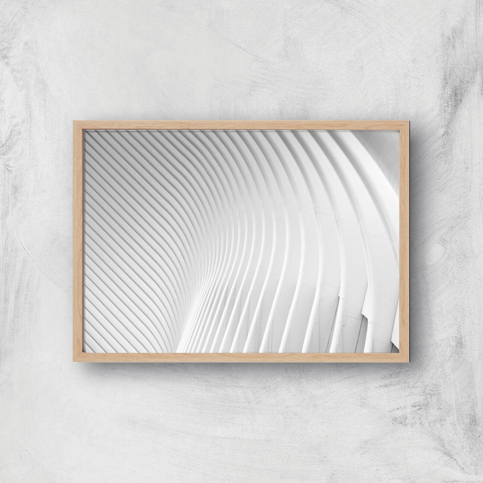 Symmetrical Lines Giclee Art Print - A4 - Wooden Frame