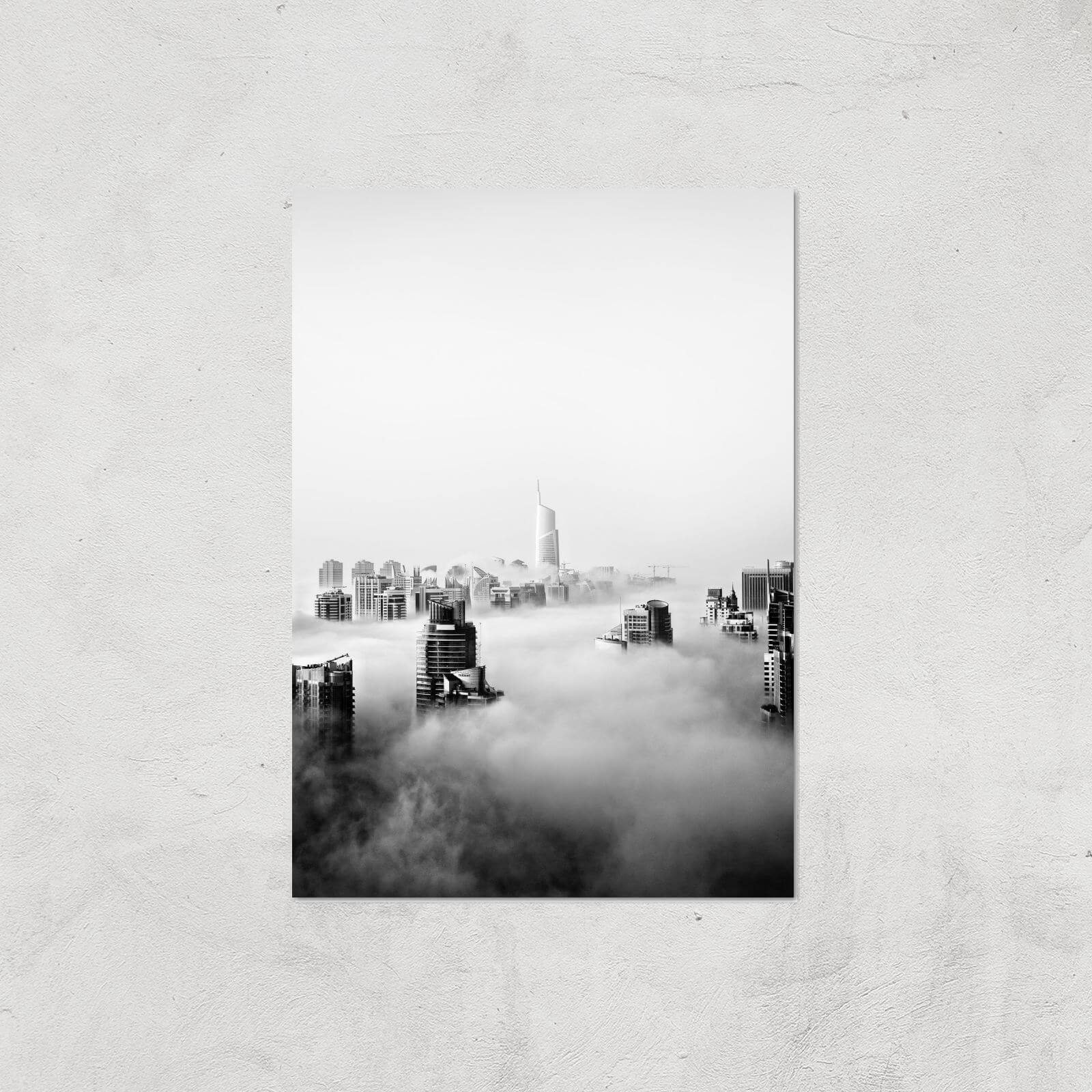 City In The Clouds Giclee Art Print - A3 - Print Only