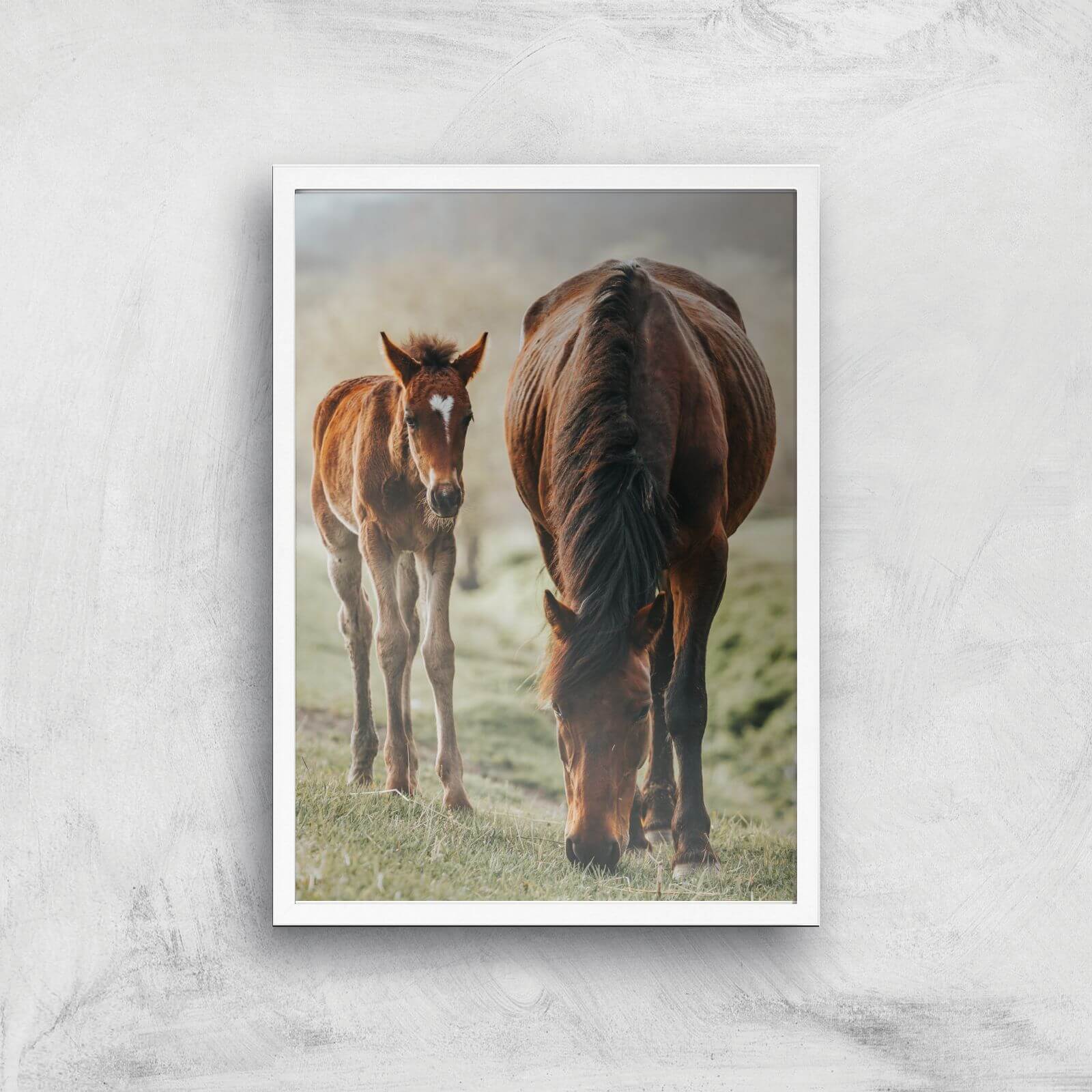 Following Mum Giclee Art Print - A3 - White Frame