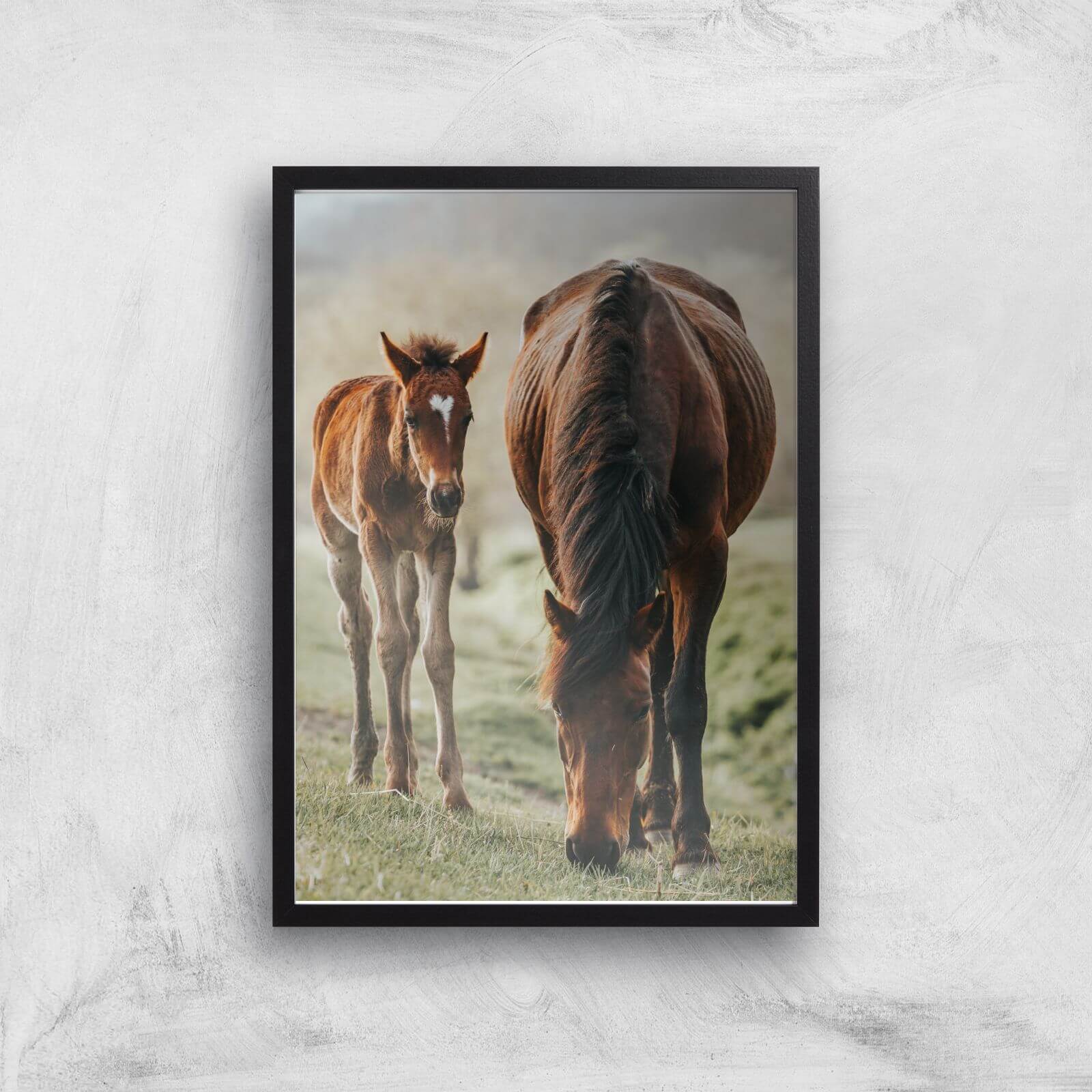Following Mum Giclee Art Print - A2 - Black Frame